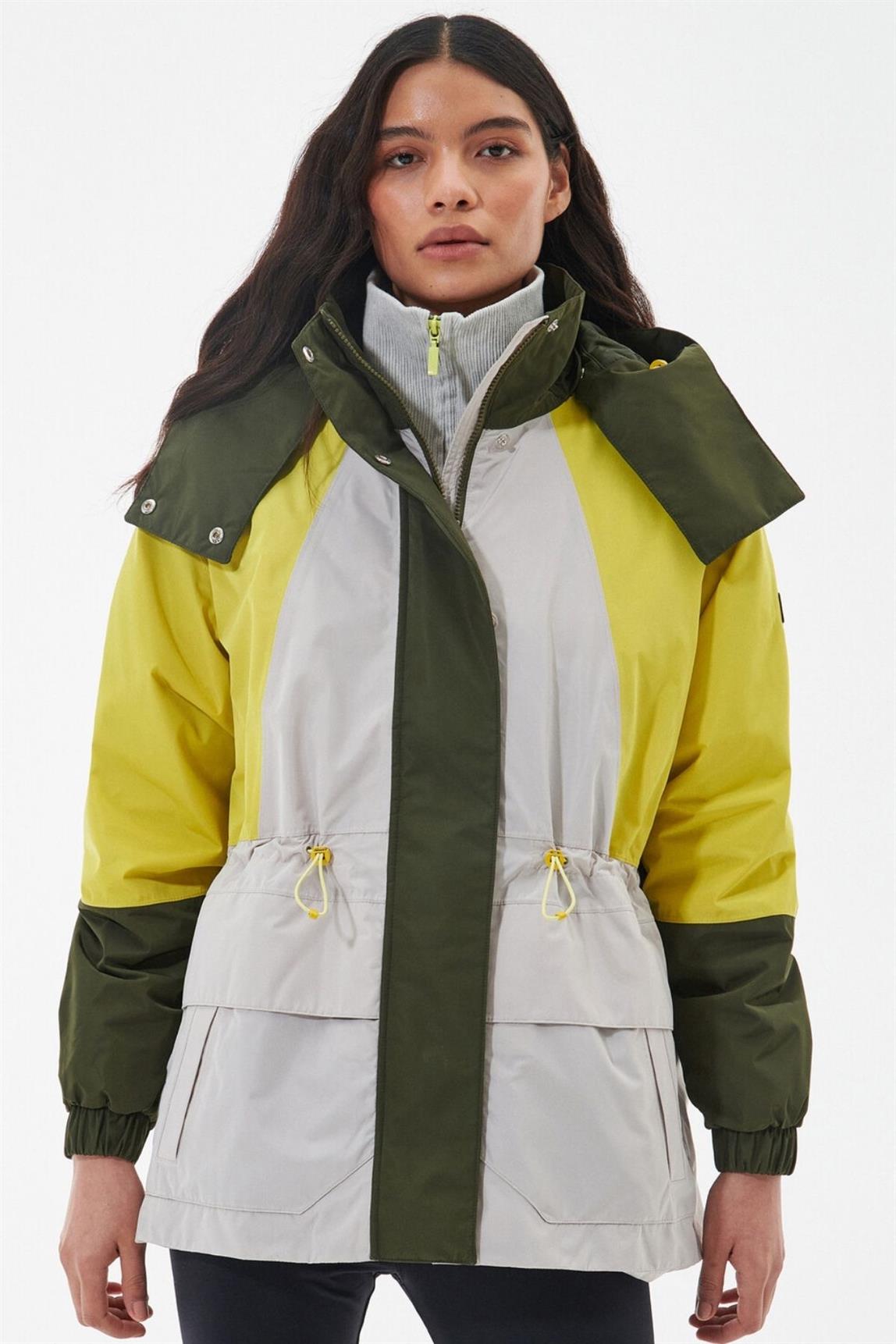 B.Intl Kadın Pendleton Ceket Silver Cloud/Electric Yellow/Envy