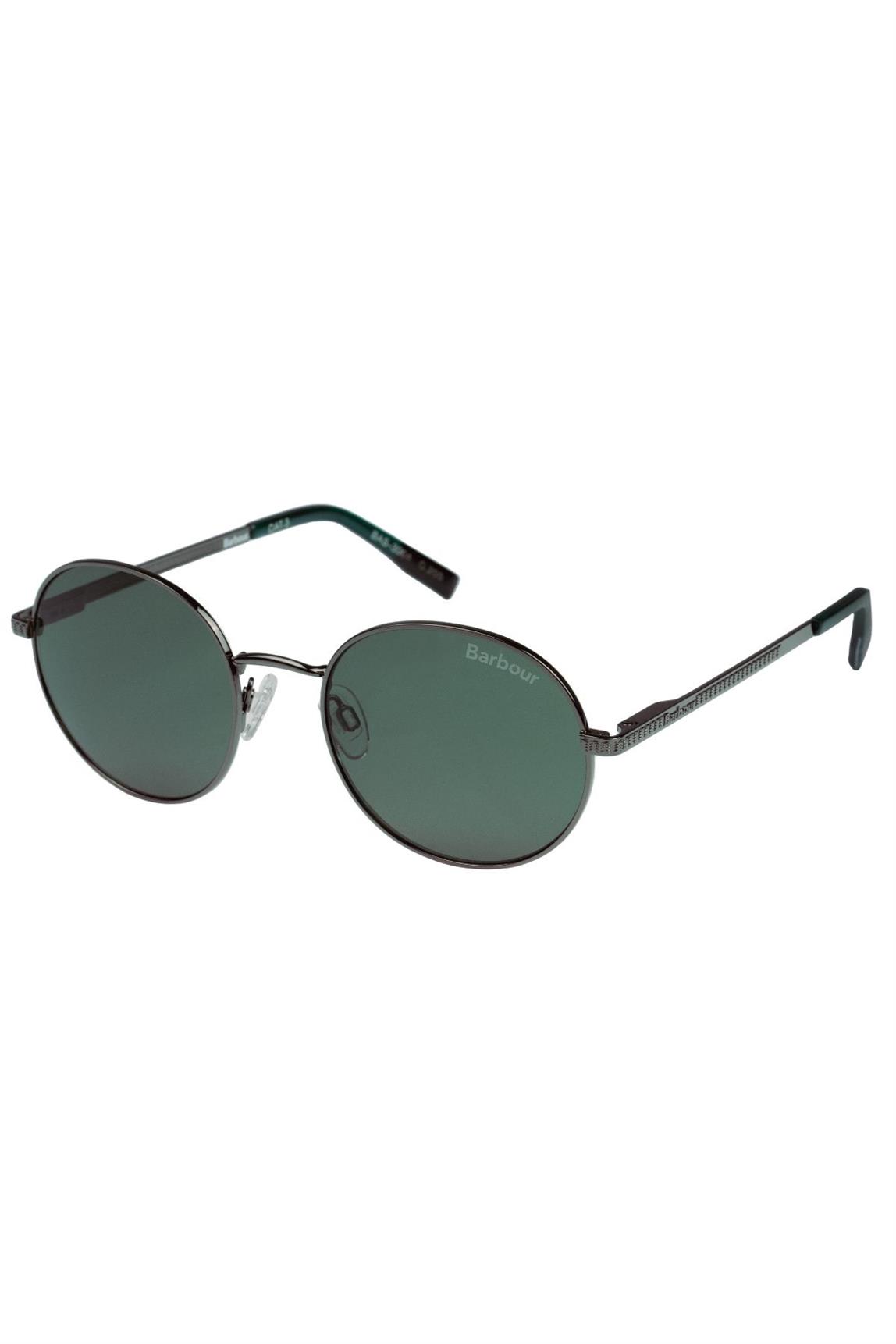 Barbour BAS-3004 Güneş Gözlüğü Shiny Gunmetal / Green