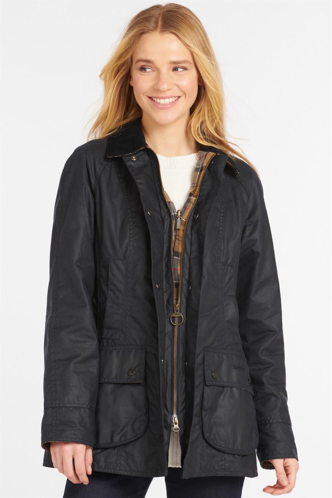 Barbour Beadnell Yağlı Ceket NY91 Navy