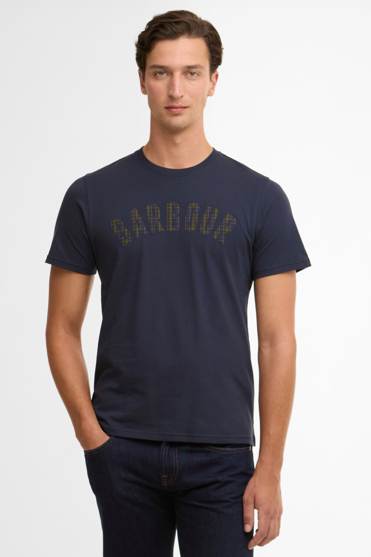 Barbour Berwick Tartan T-Shirt NY91 Navy