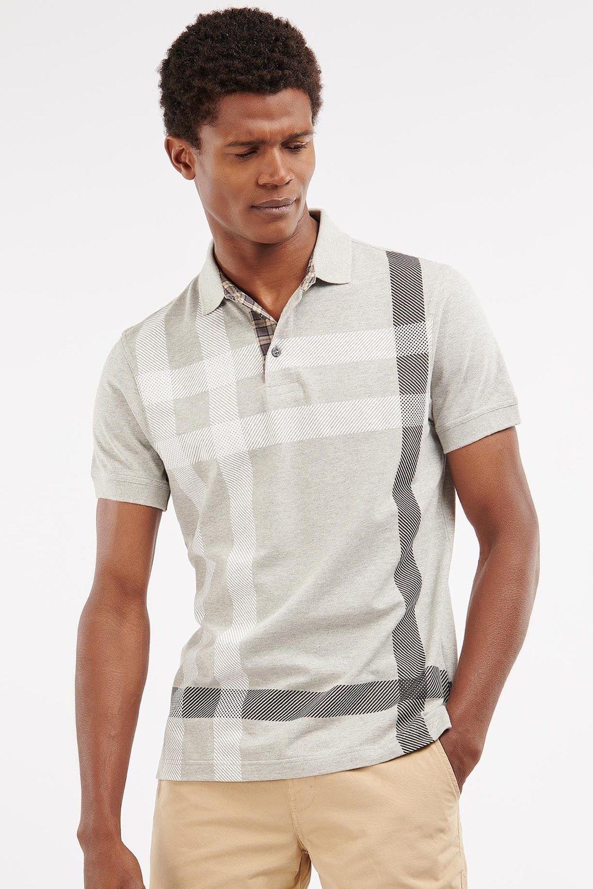 Barbour Blaine Polo Yaka Grey Marl