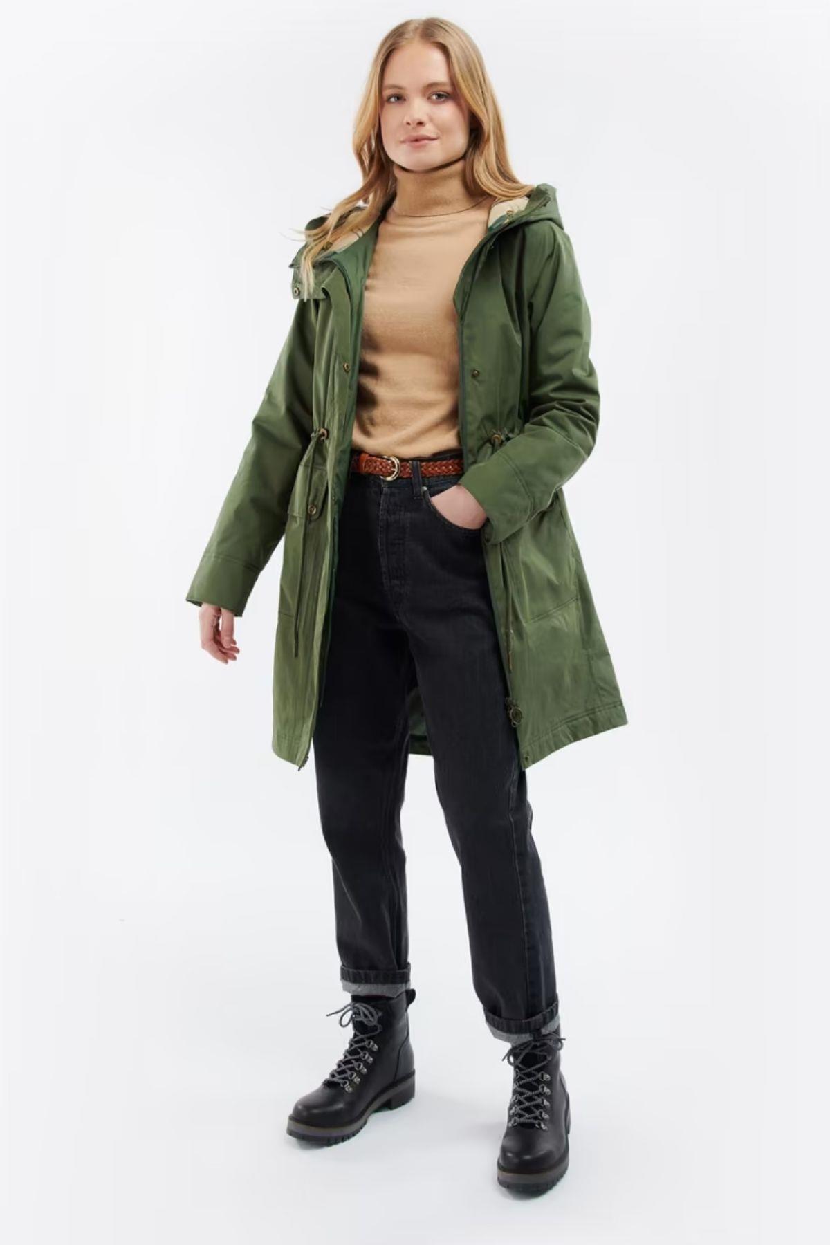 Barbour Bowlees Waterproff Ceket GN71 Moss Stone/Ancient
