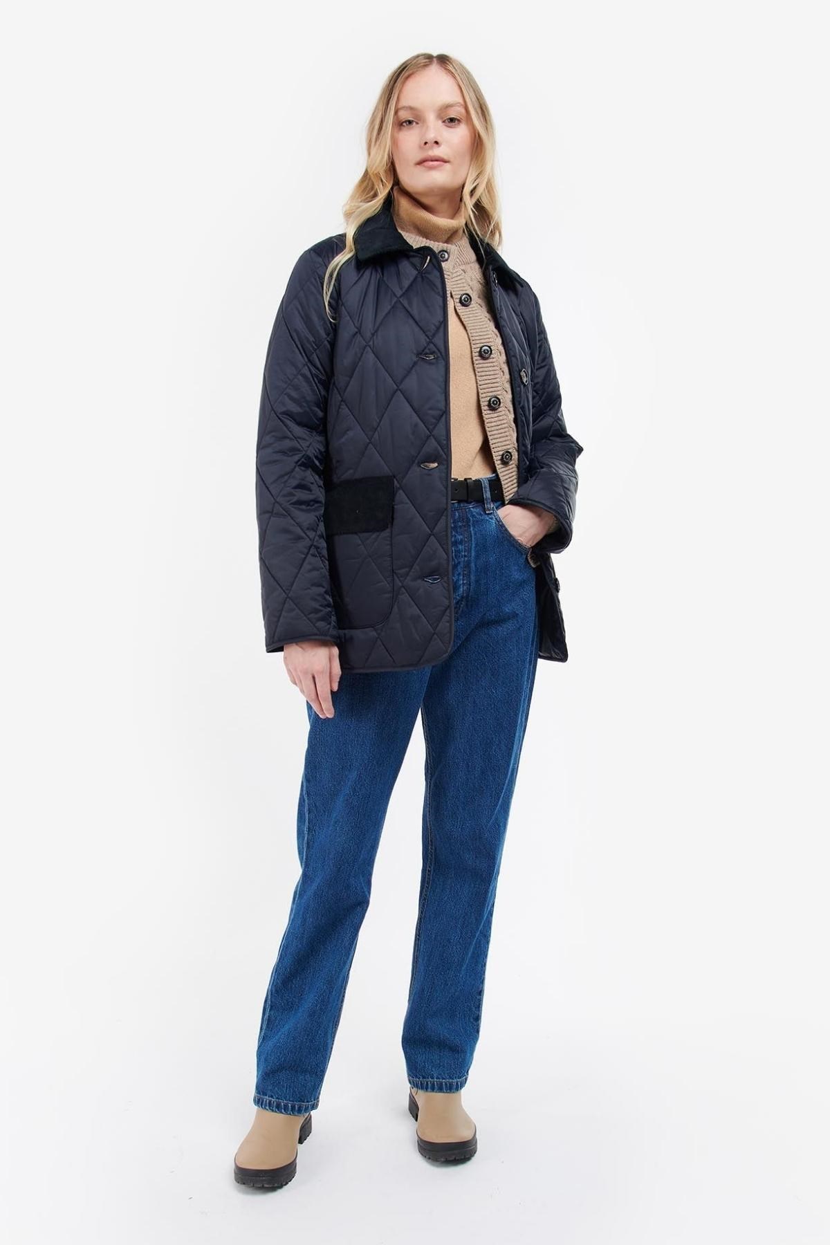 Barbour Bragar Kapitone Ceket NY92 Dk Navy/Dress