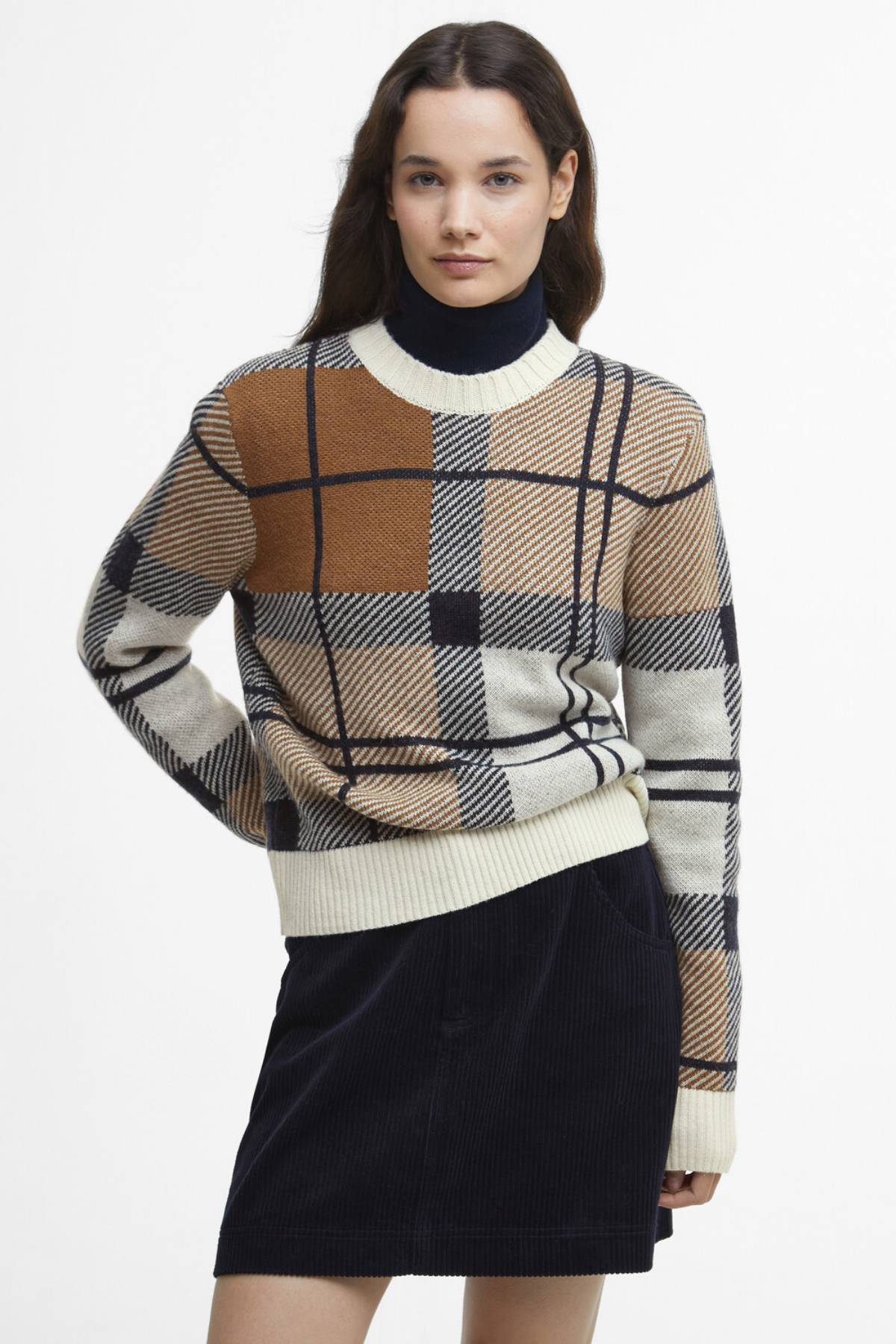 Barbour Brigitte Tartan Crew Neck Kazak MI11 Multi