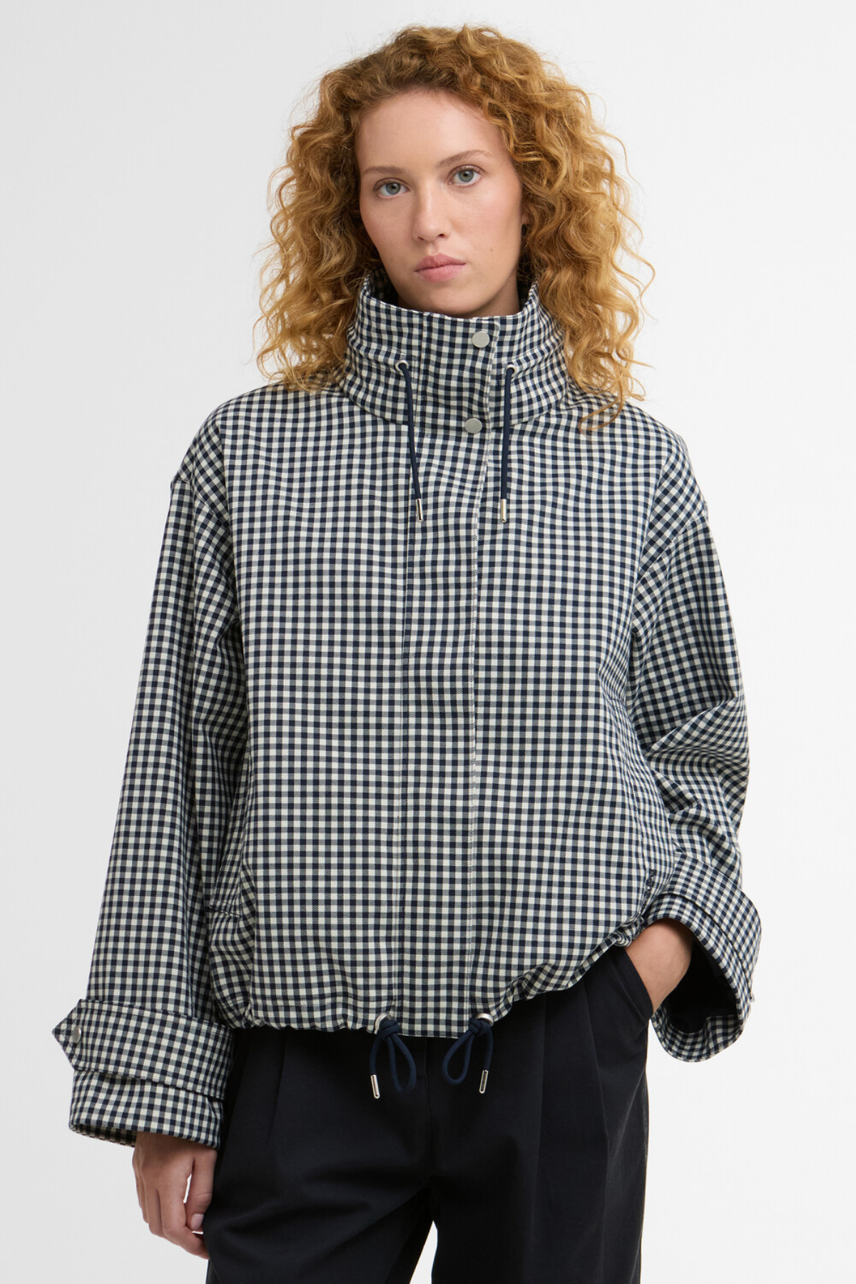 Barbour Bronwyn Check Showerproof Ceket NY71 Navy Gingham