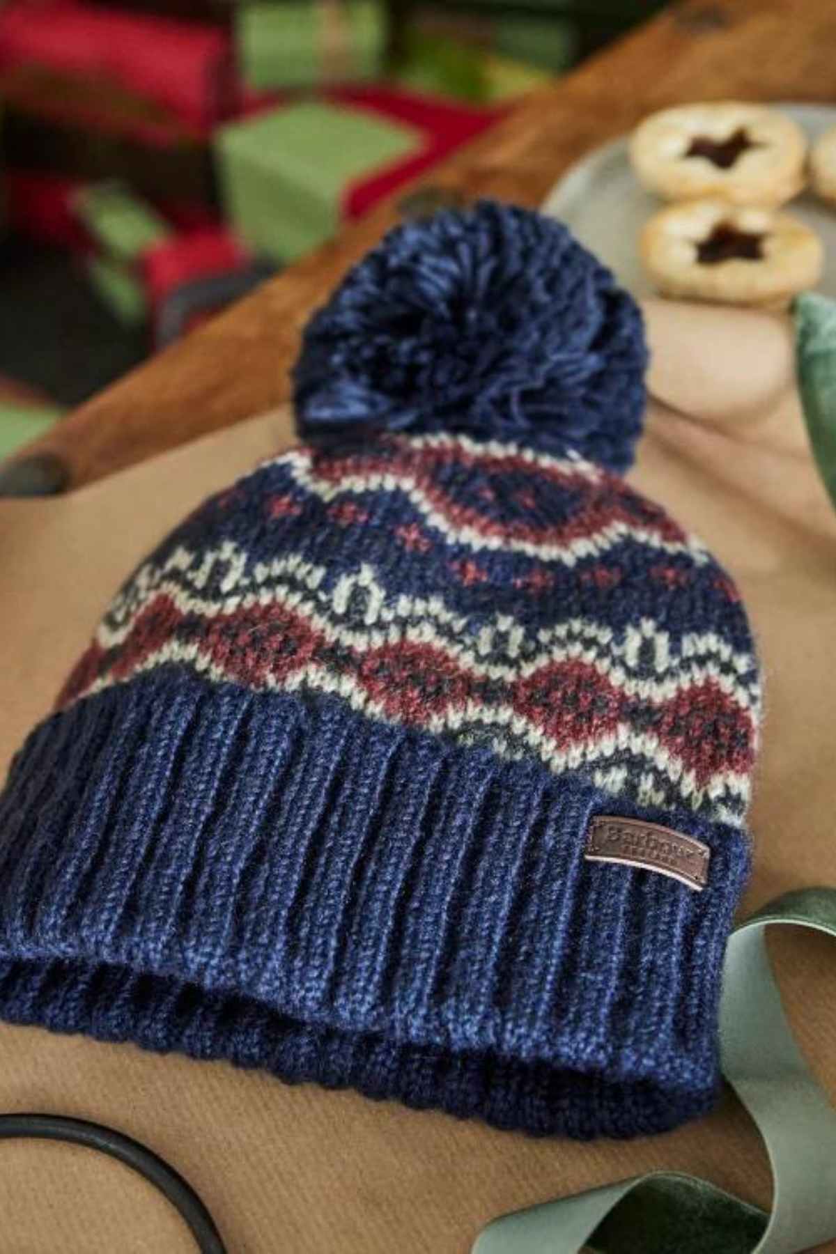 Barbour Case Fair Isle Bere NY91 Navy