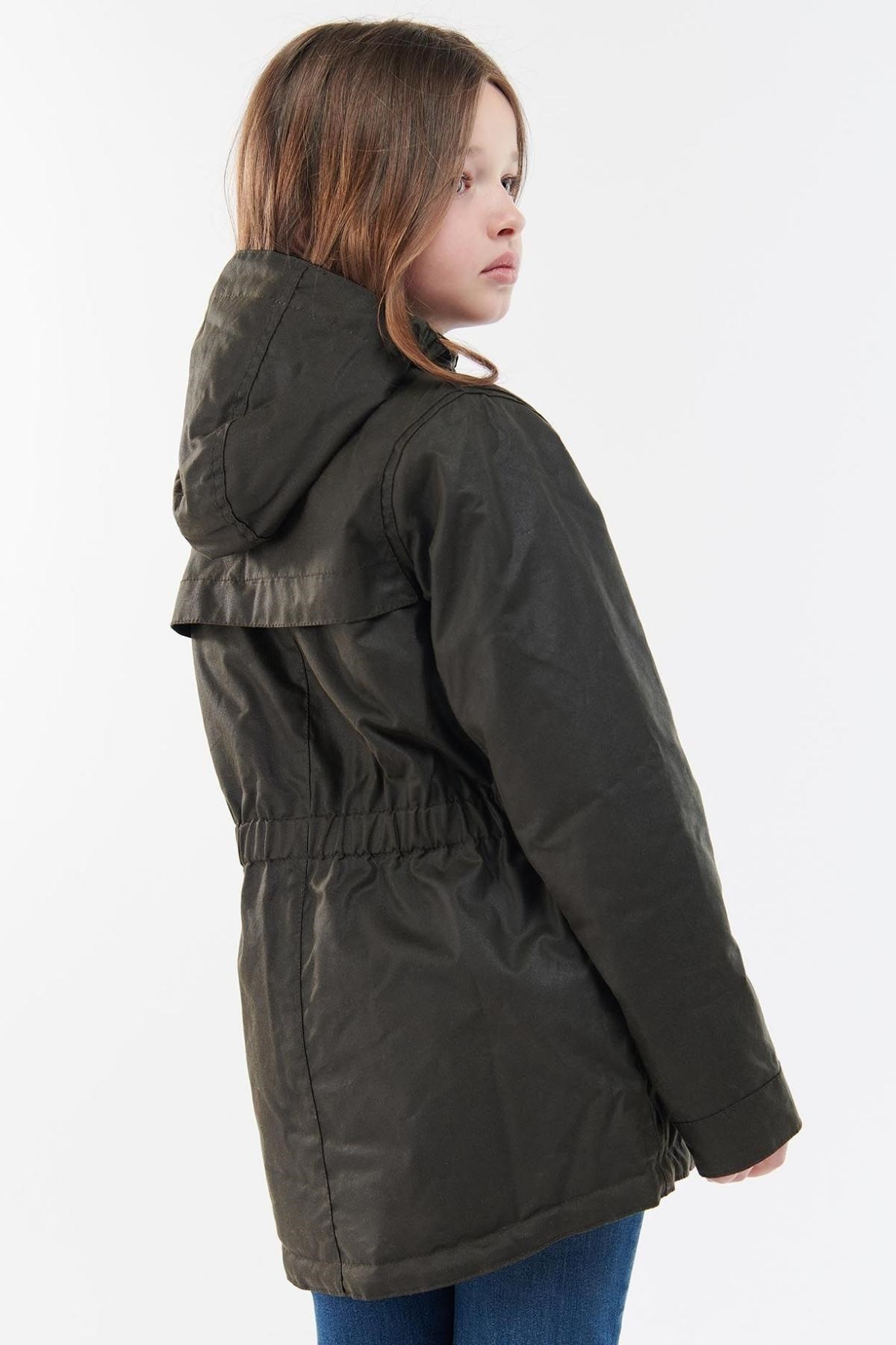 Barbour Cassley Kız Çocuk Yağlı Ceket Olive-Navy Adventure Floral