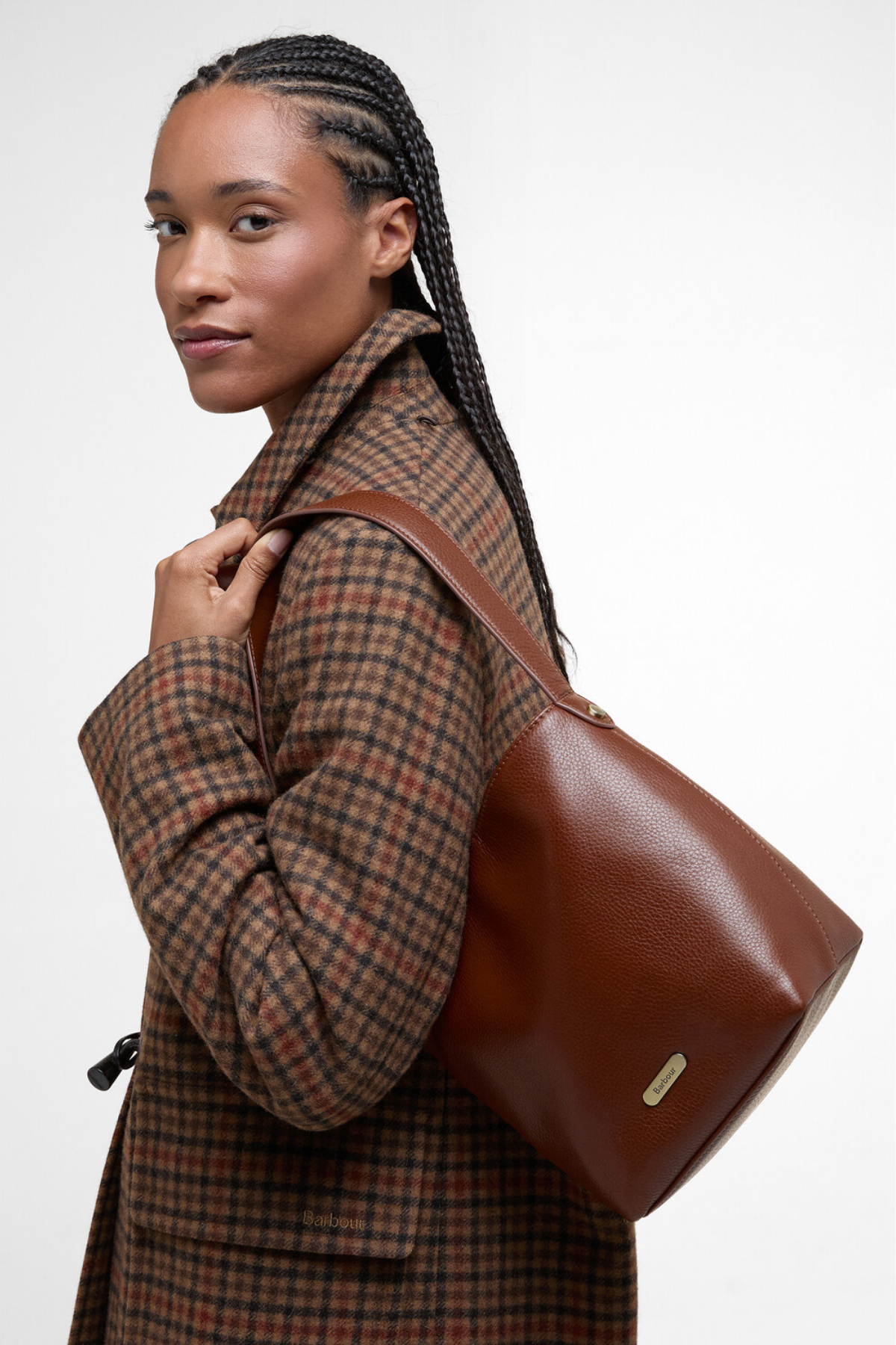 Barbour Cedar Deri Bucket Çanta BR11 Brown