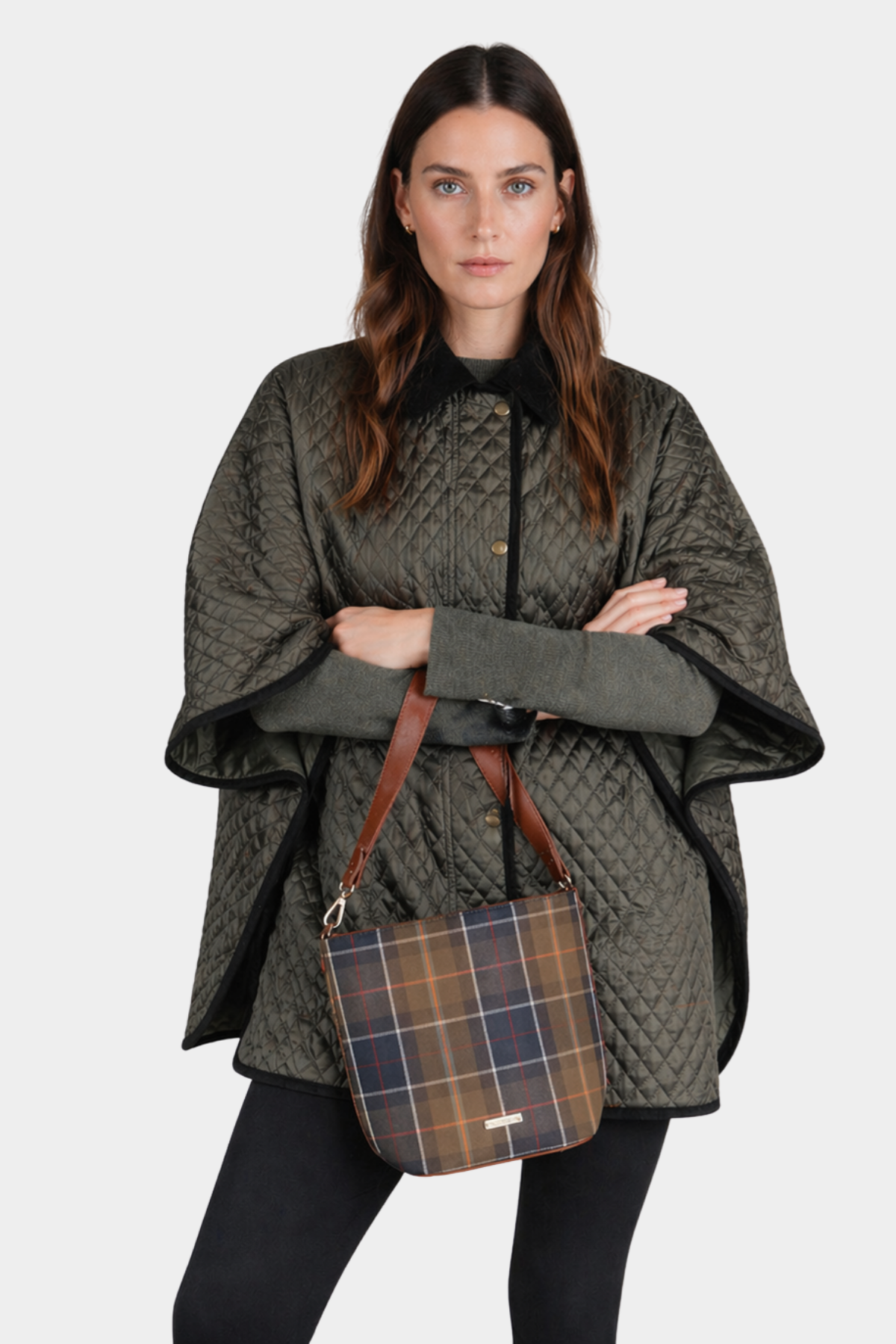 Barbour Cedar Tartan Bucket Kol Çantası TN11 Classic Tartan