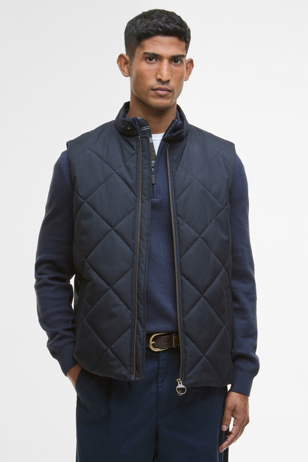 Barbour City Harrington Kapitone Yelek NY91 Navy