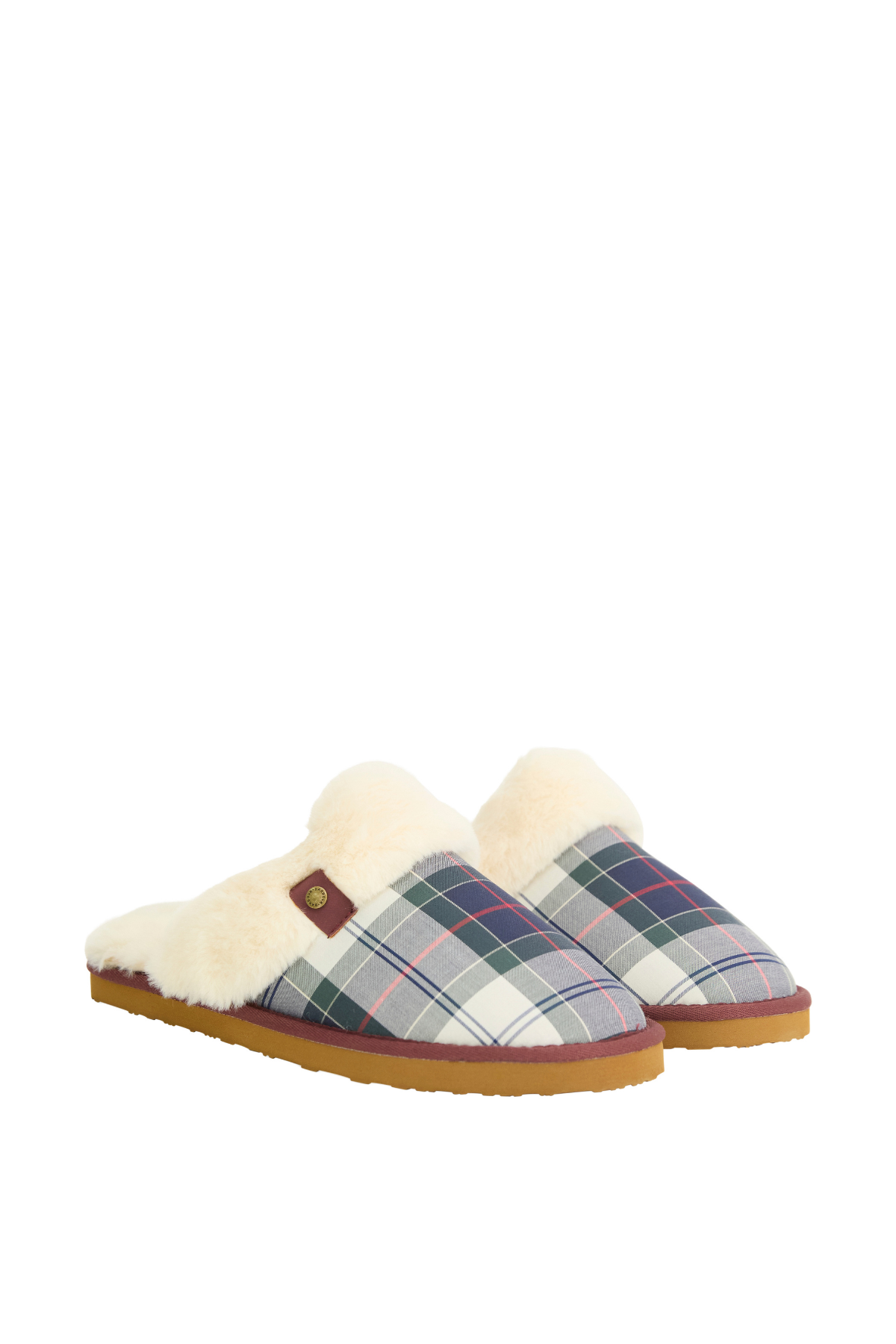 Barbour Claudia Tartan Ev Terliği TN98 Lt Evergreen Festive Tartan