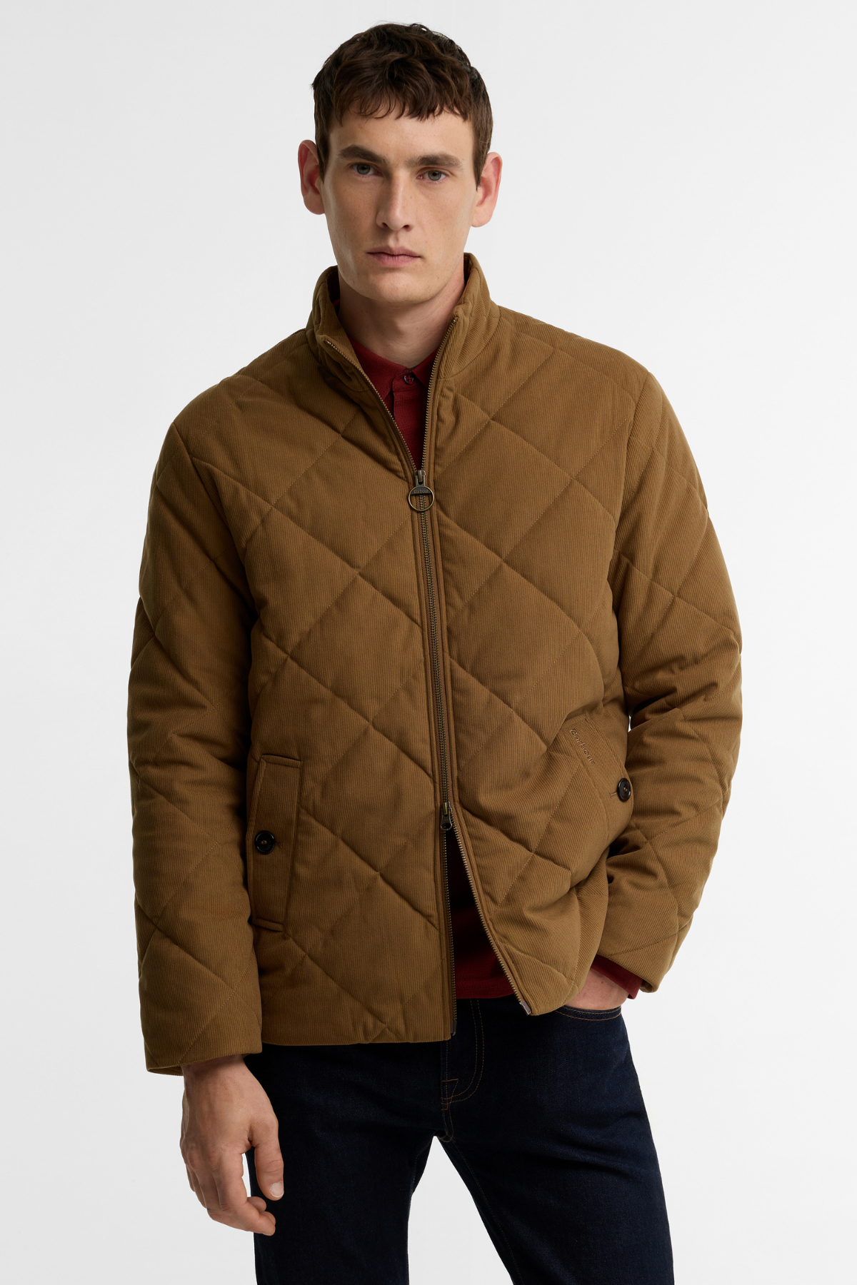 Barbour Corden Kapitone Ceket SN91 Dark Sandstone