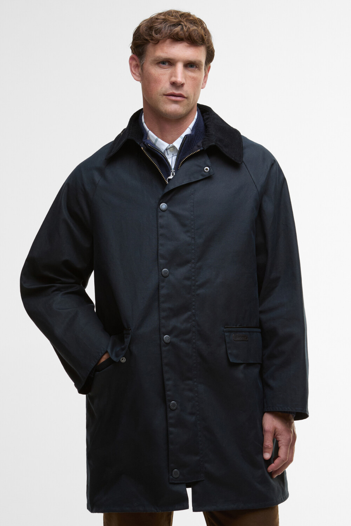 Barbour Country Yağlı Mac Ceket Navy