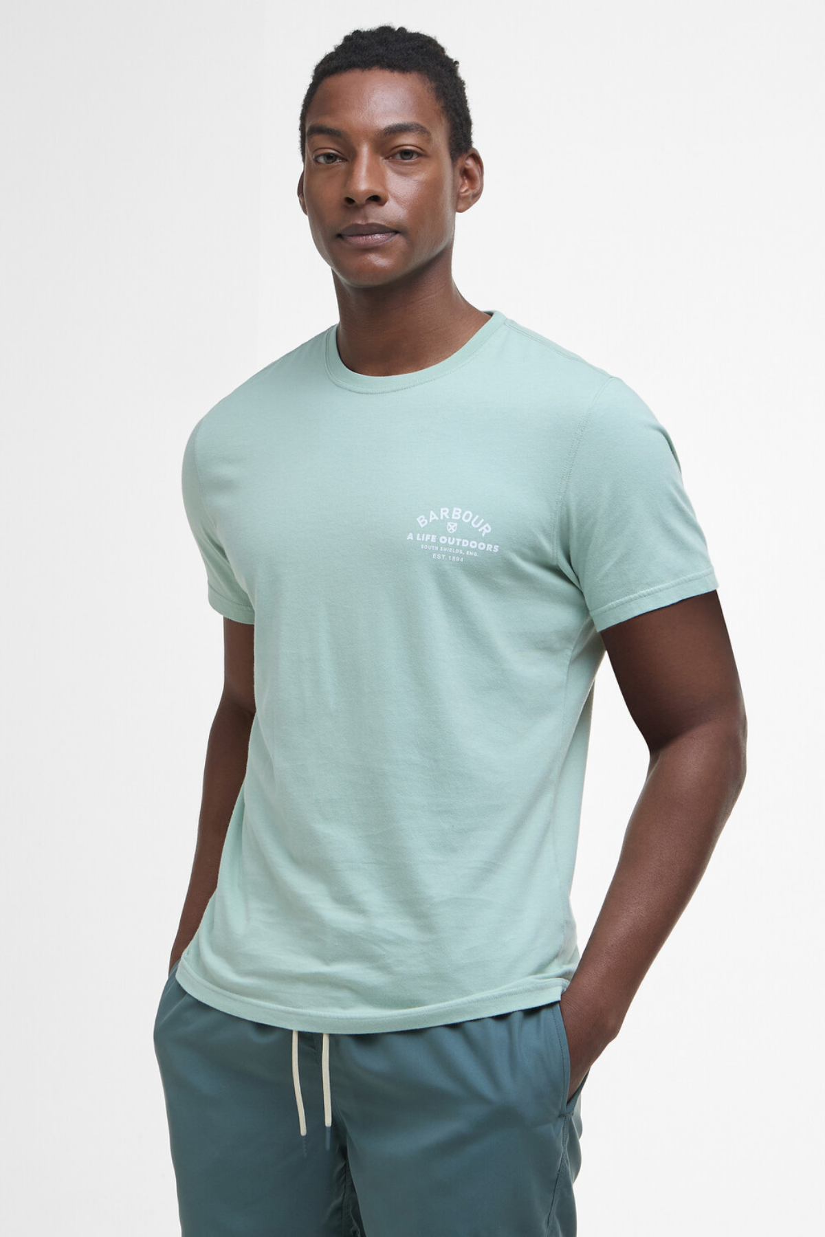 Barbour Cranmer Logo T-Shirt GN12 Pale Apple