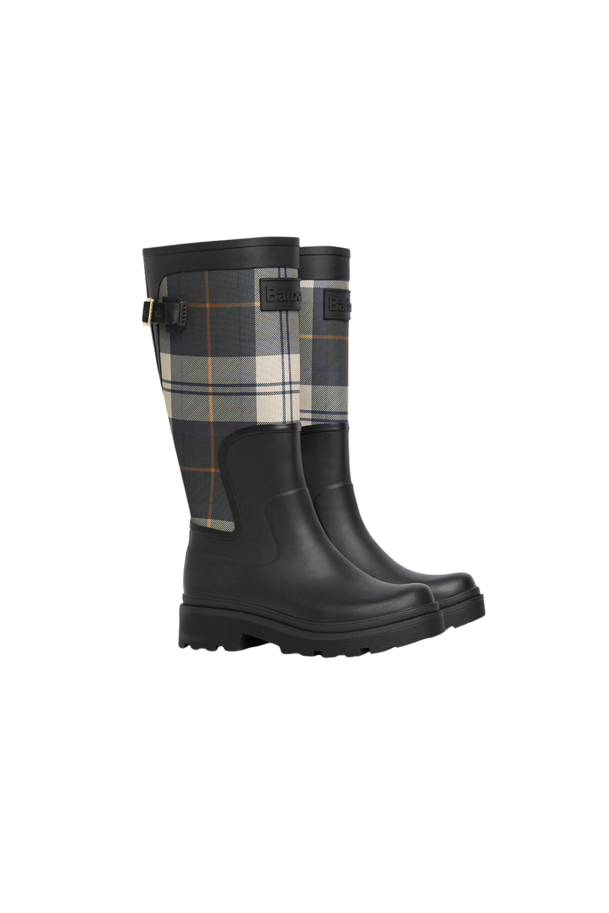 Barbour Dena Tall Welly Çizme BK71 Black/Ancient Tartan