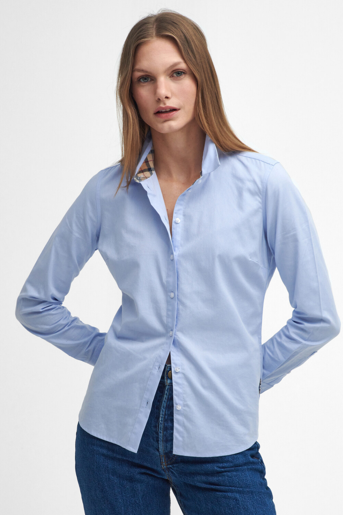Barbour Derwent Gömlek BL13 Pale Blue/Hessian Tartan