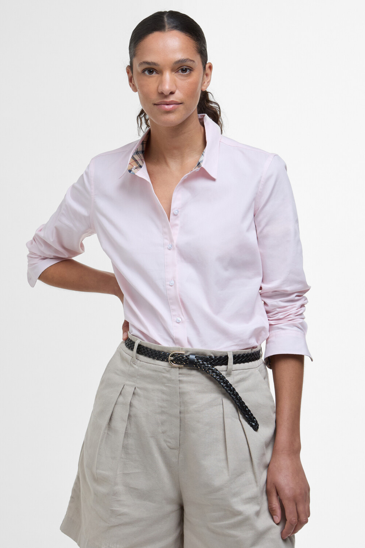 Barbour Derwent Gömlek PI37 Pink/Hessian Tartan