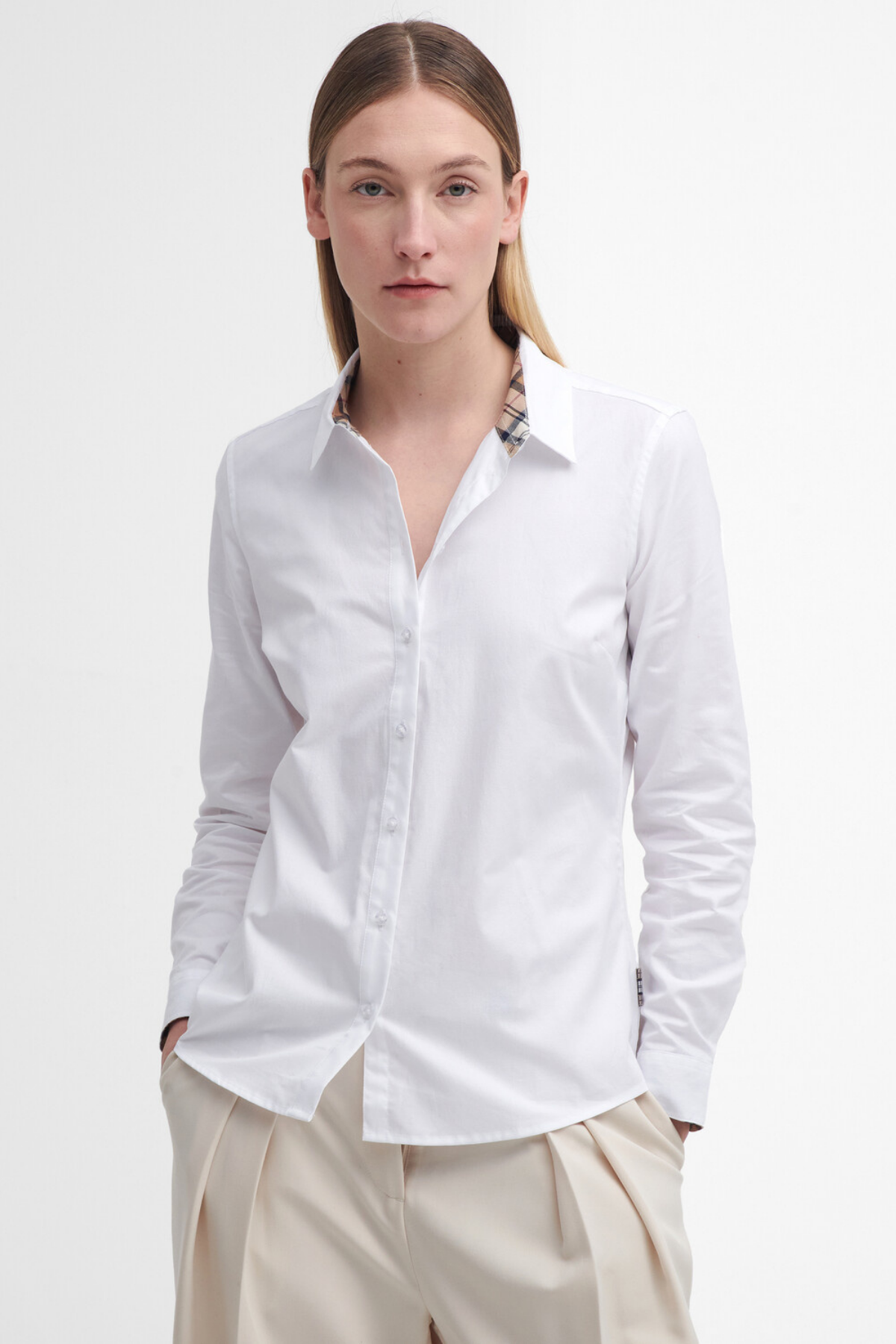 Barbour Derwent Gömlek WH33 White/Hessian Tartan