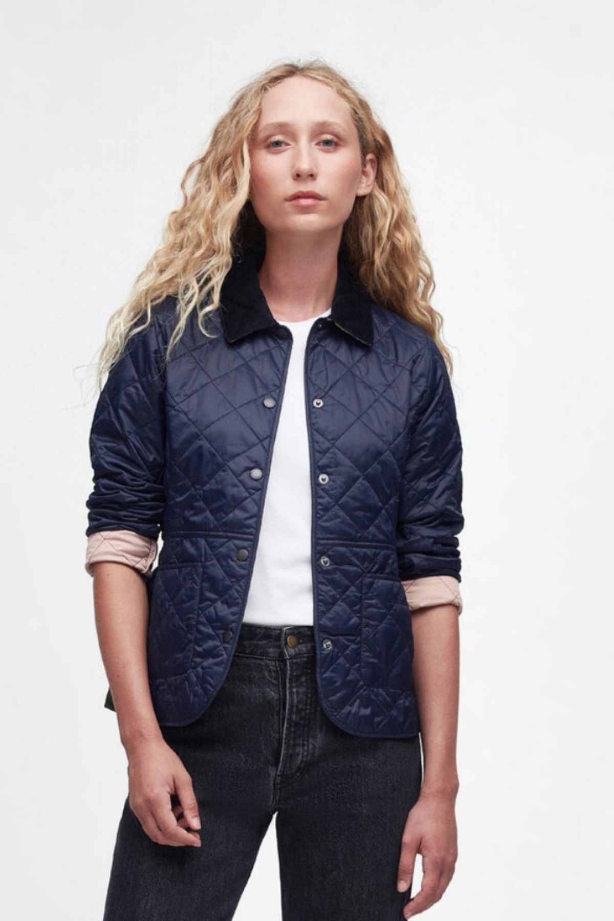 Barbour Deveron Kapitone Ceket NY71 Navy