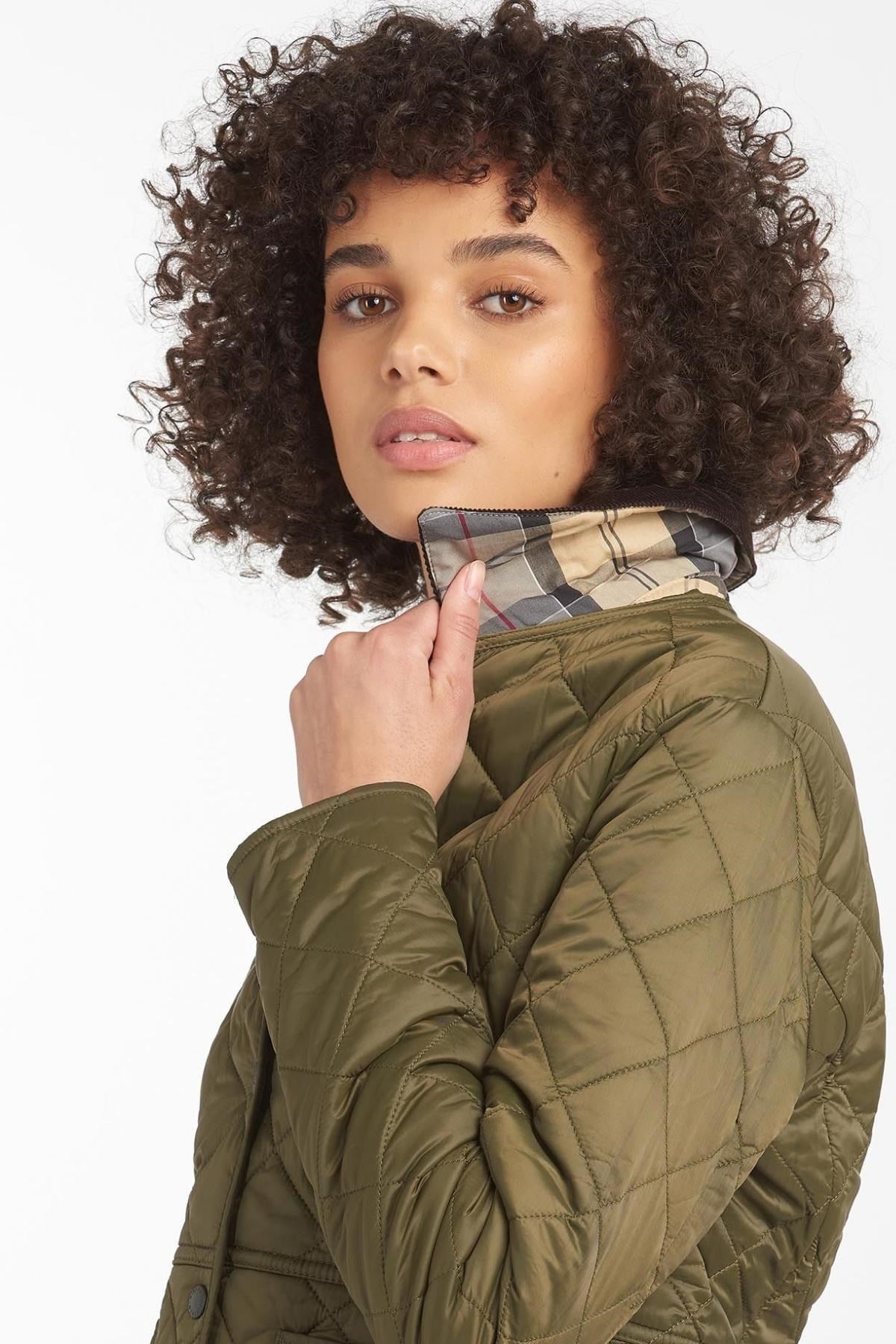 Barbour Deveron Kapitone Ceket OL51 Olive