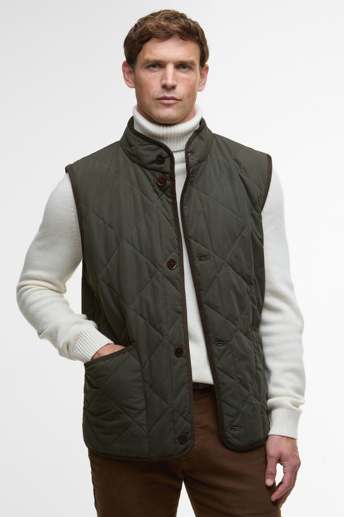 Barbour Edale Kapitone Yelek OL91 Dk. Olıve