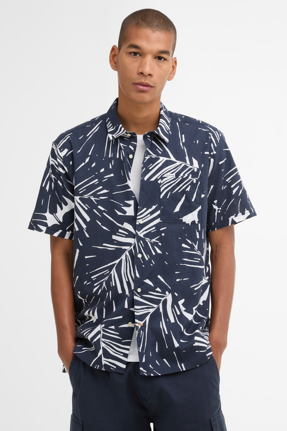 Barbour Edenwood Printed Summer Fit Gömlek NY91 Navy
