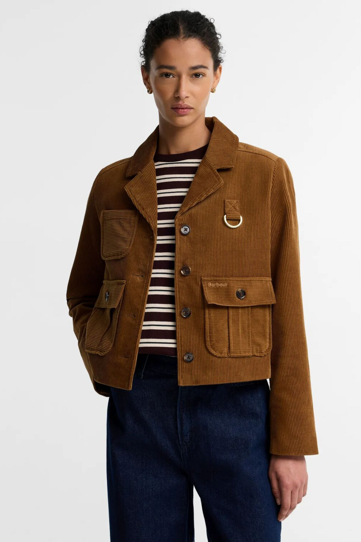 Barbour Emmy Casual Ceket SN71 Tan Shadow Classic