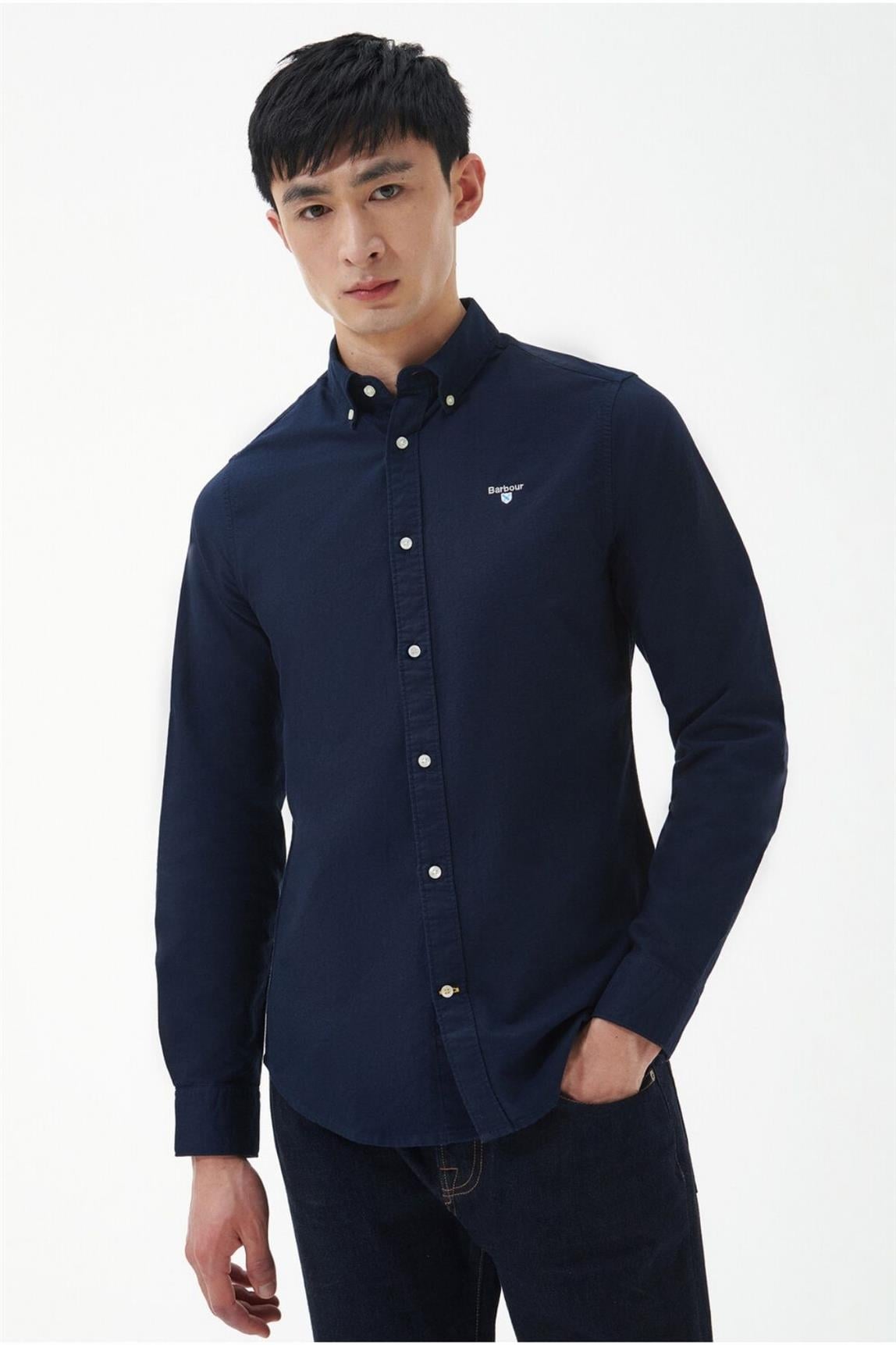 Barbour Erkek Oxtown Tailored Gömlek NY91 Navy