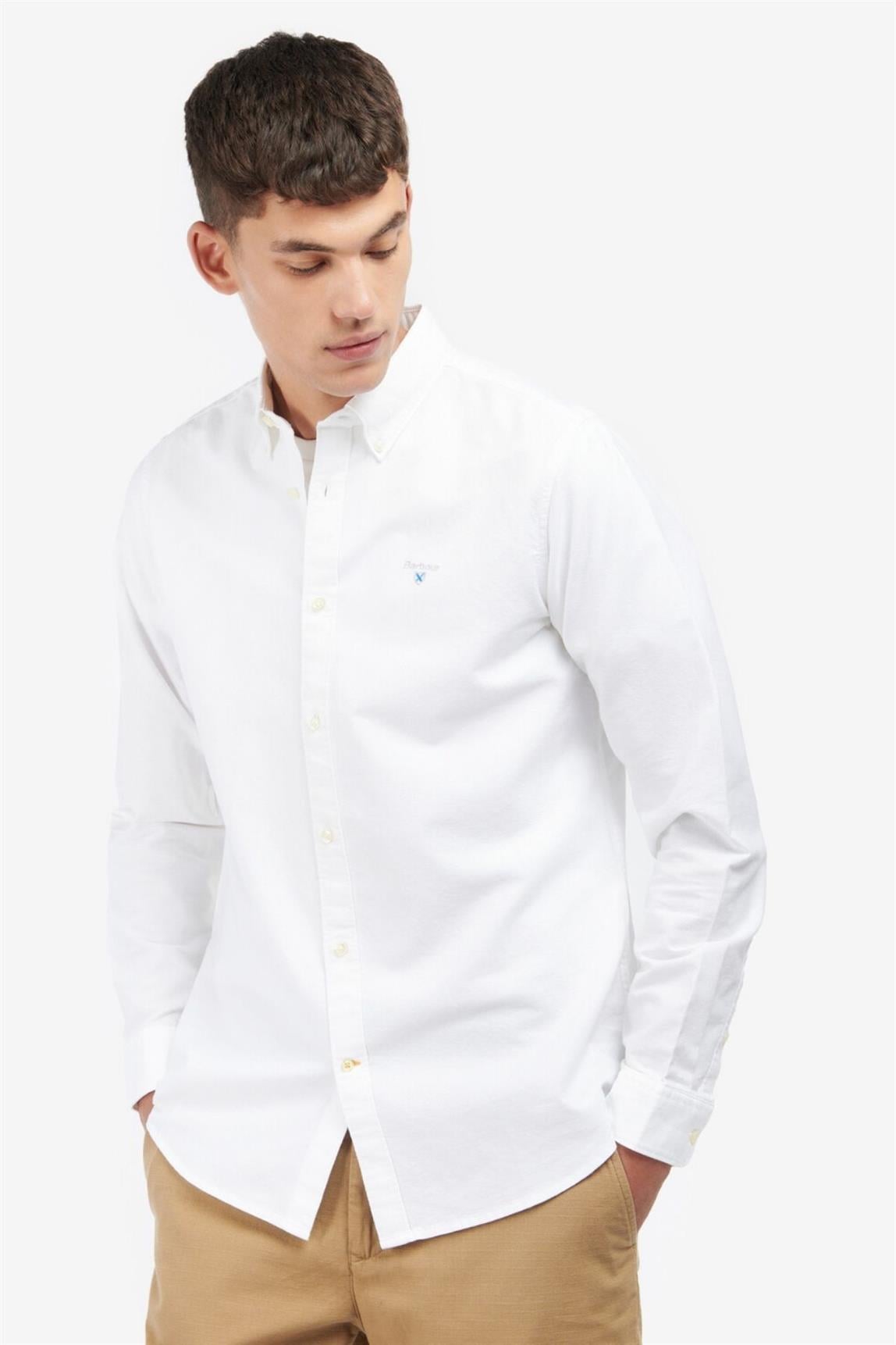 Barbour Erkek Oxtown Tailored Gömlek WH11 White