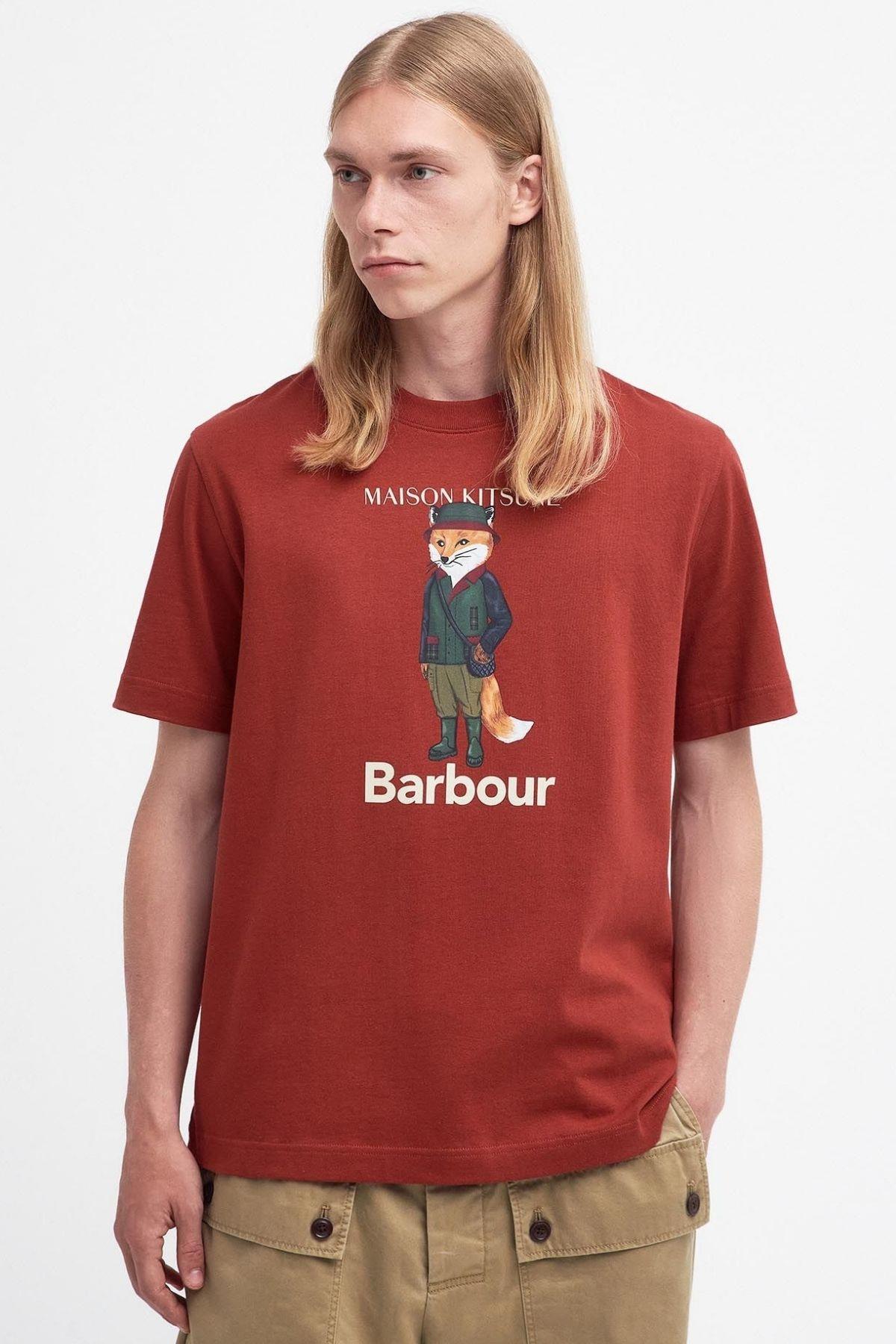 Barbour Erkek X MK Beaufort Fox T-Shirt OR31 Burnt Henna