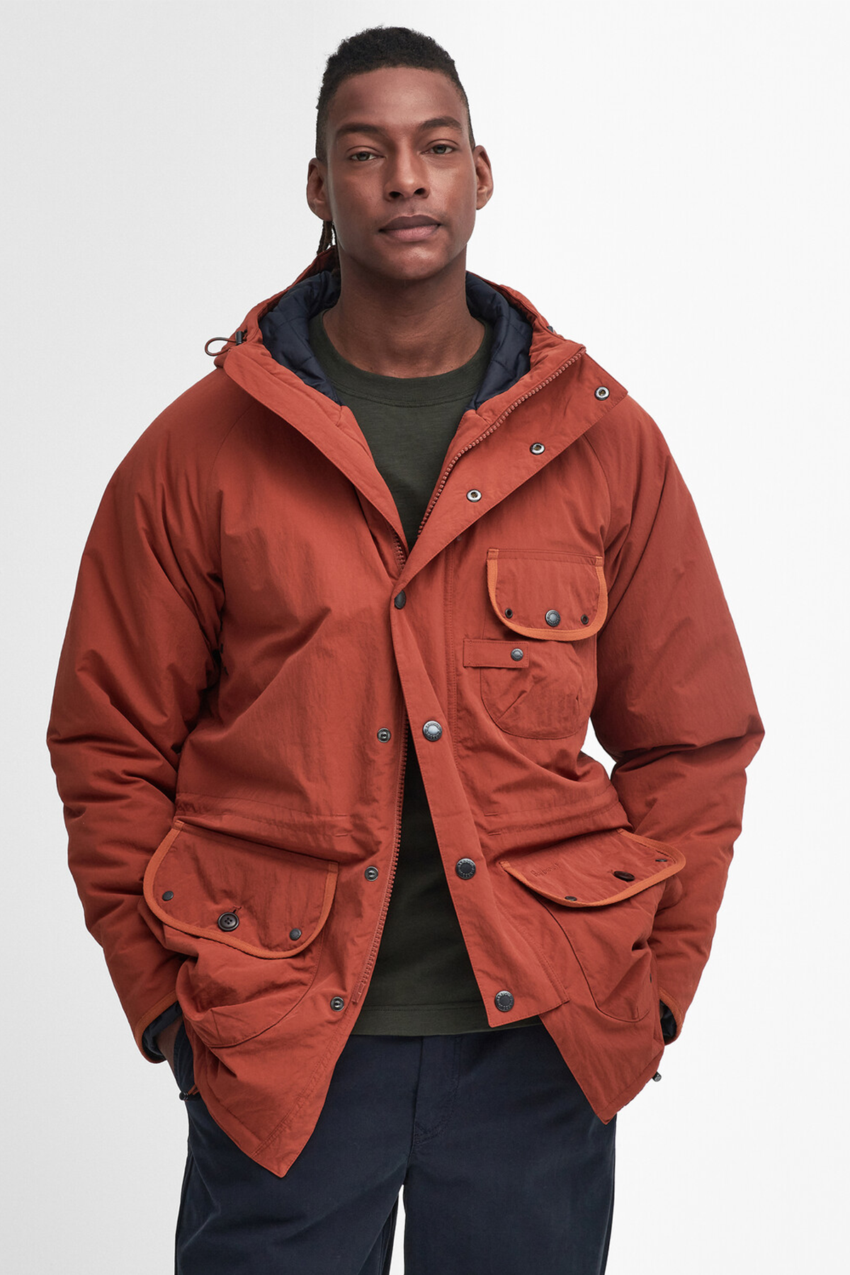 Barbour Field Showerproof Ceket OR91 Dark Ginger
