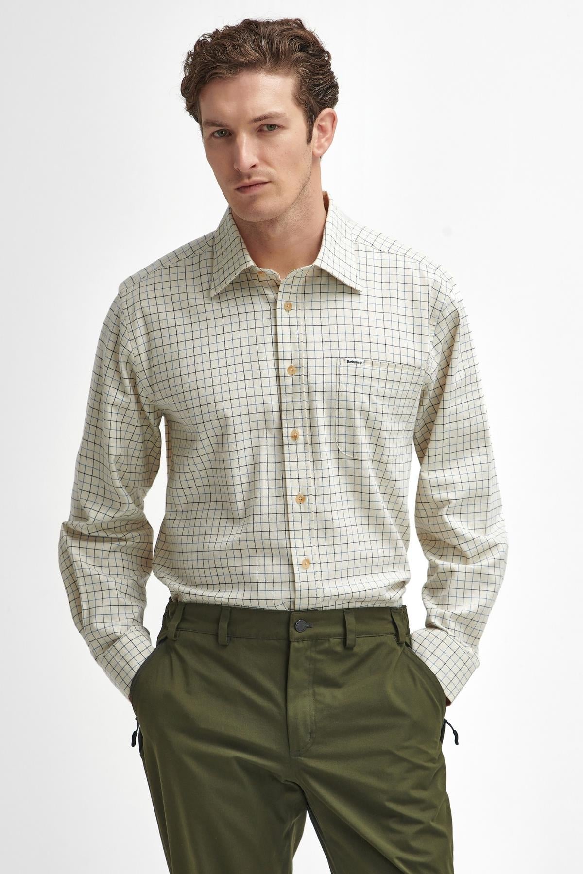 Barbour Field Tattersall Gömlek BL33 Blue