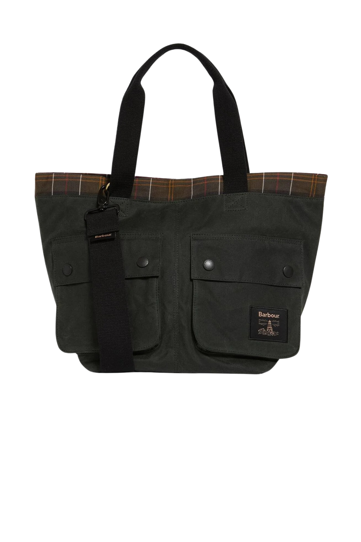Barbour Field Yağlı Tote Çanta SG91 Sage/Classic