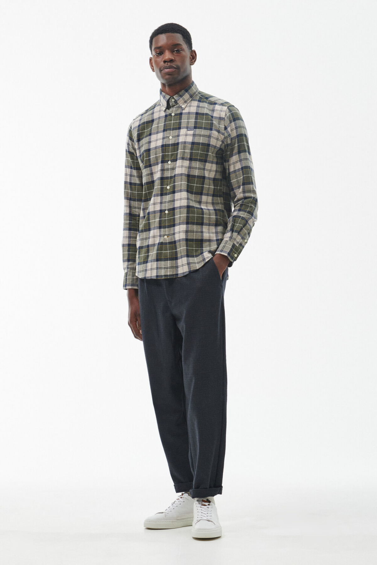 Barbour Fortrose Tailored Gömlek TN16 Forest Mist Tartan
