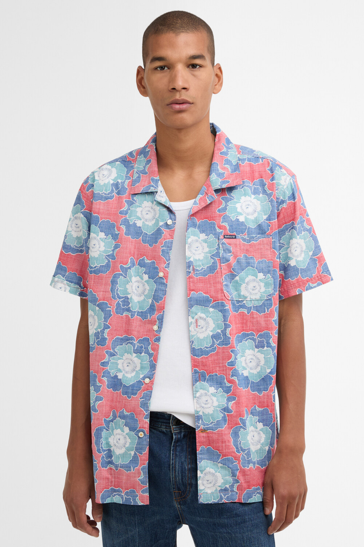 Barbour Hauxley Printed Summer Fit Gömlek RE41 Lava