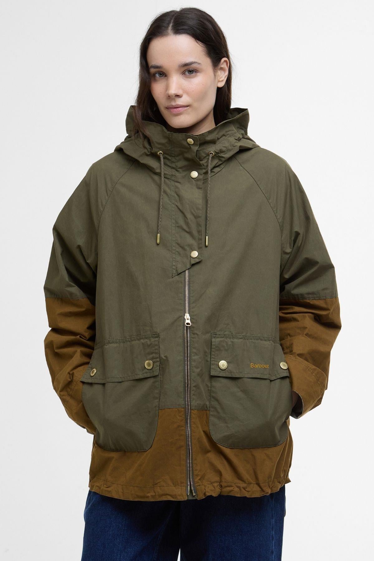 Barbour Hayley Showerproof Ceket GN31 Dusky Green/Breen/Ancient Tartan