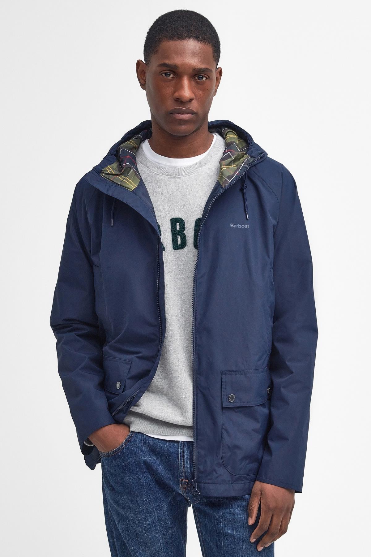 Barbour Hooded Domus Ceket NY52 Navy