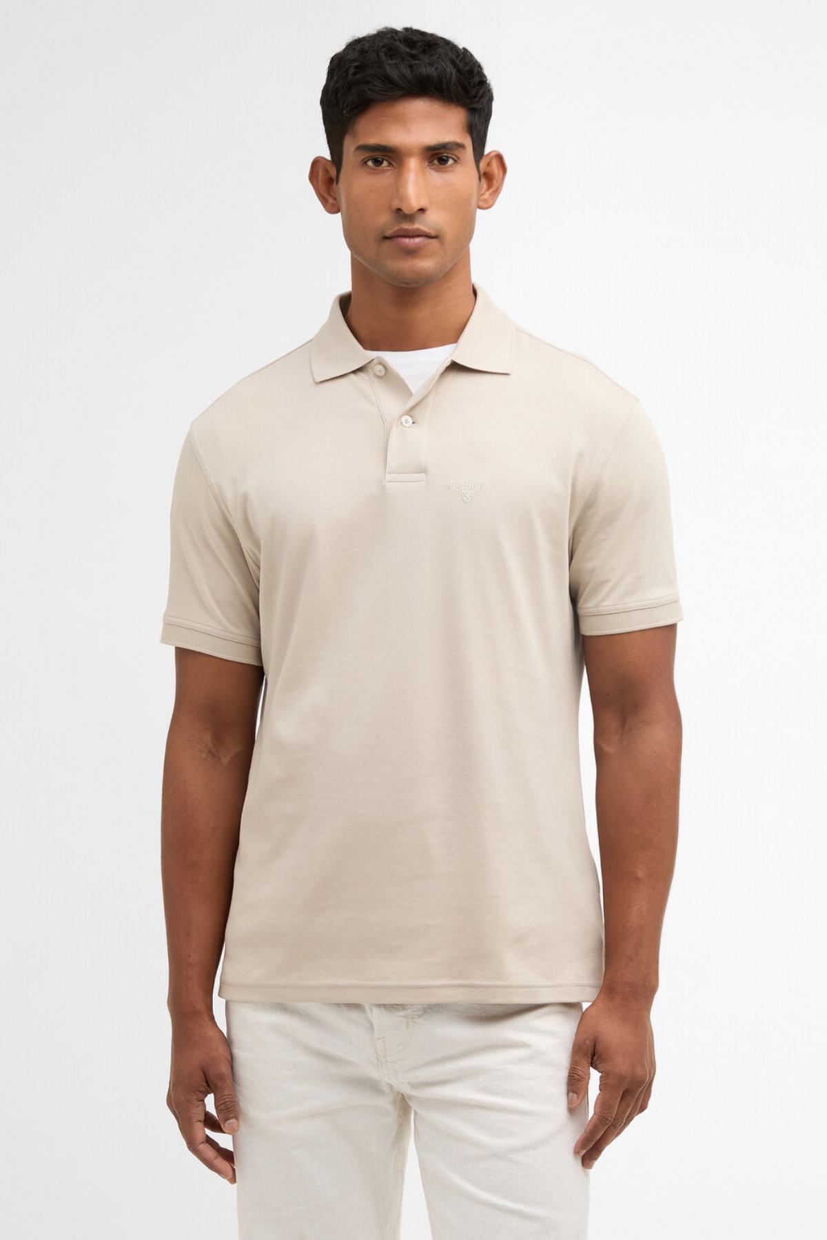 Barbour Hylton Interlock Tailored Fit Polo Yaka BE12 Mist