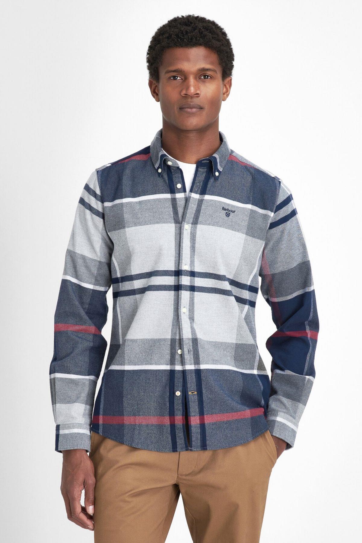 Barbour Iceloch Tailored Gömlek TN21 Blue Granite