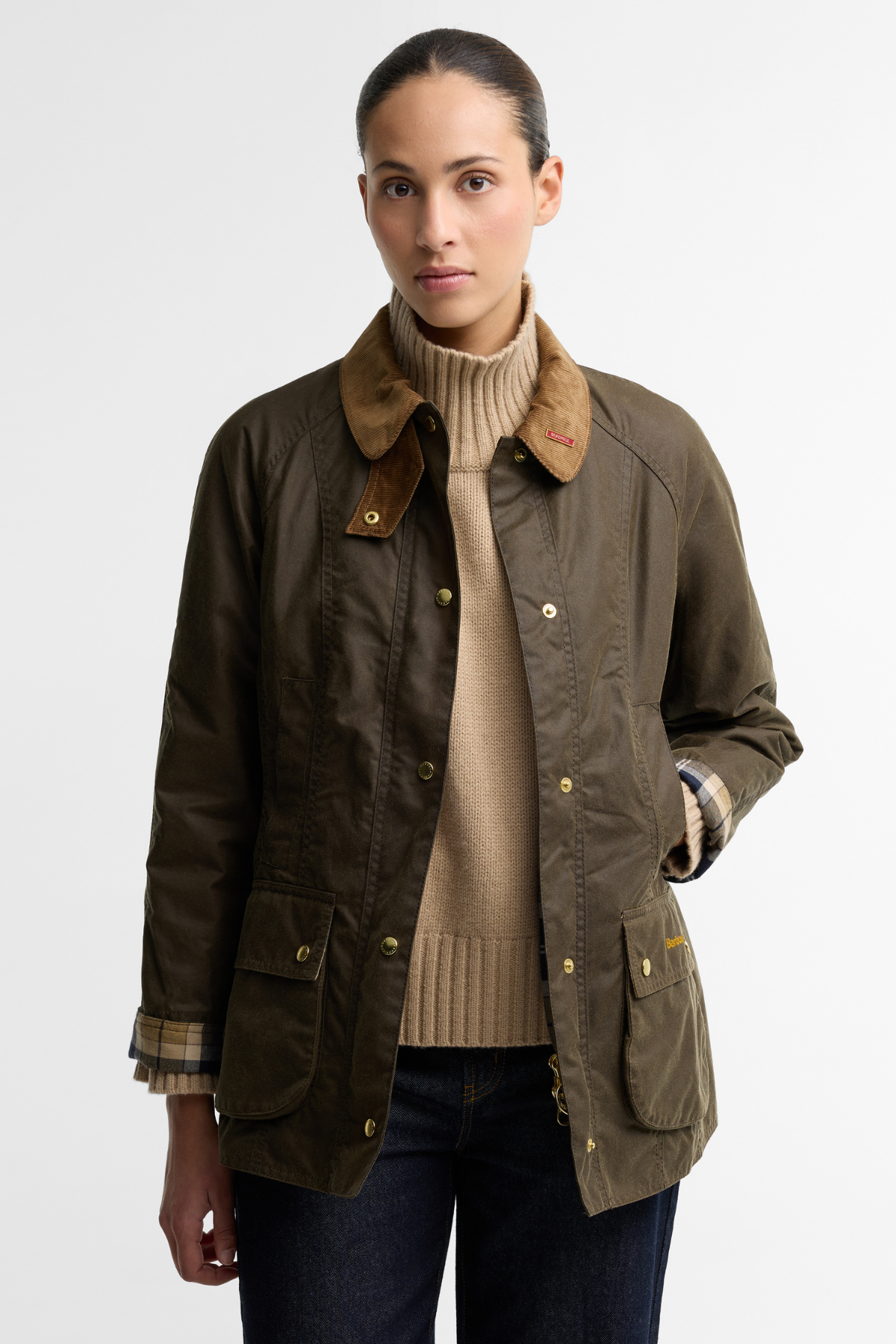 Barbour Icons Beadnell Yağlı Ceket SN91 Beech Birchwood