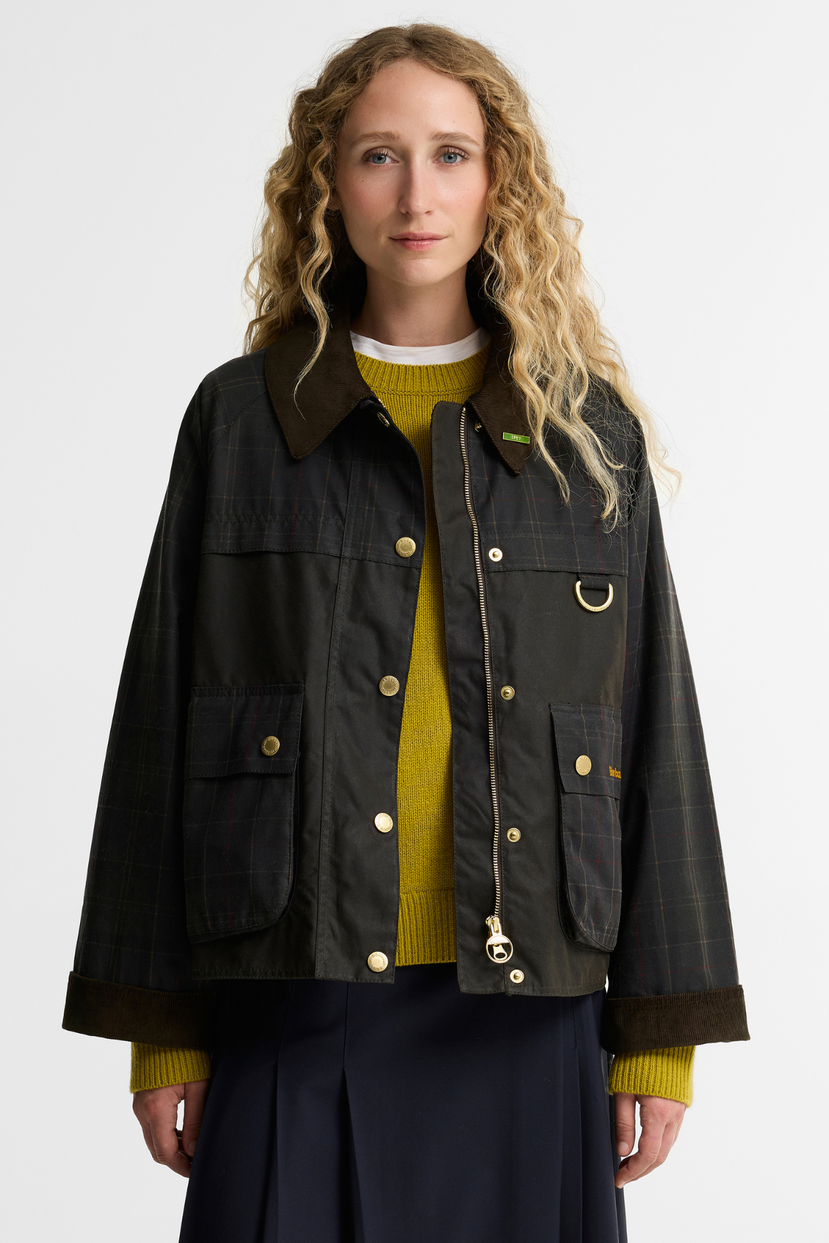Barbour Icons Reimagined Tartan Spey Yağlı Ceket OL71 Classic Tartan Olive