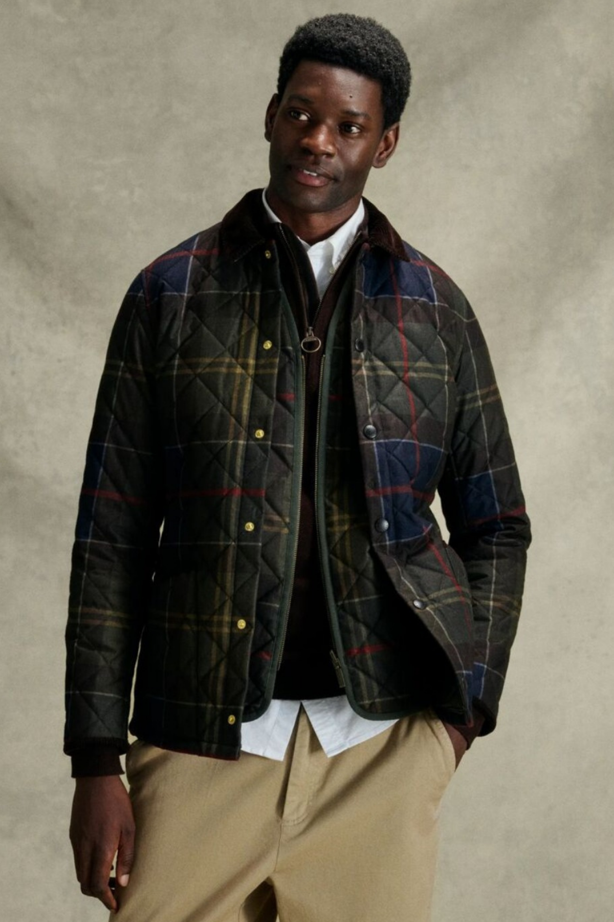 Barbour Icons Tartan Heritage Liddesdale Kapitone Ceket TN14 Classic Tartan