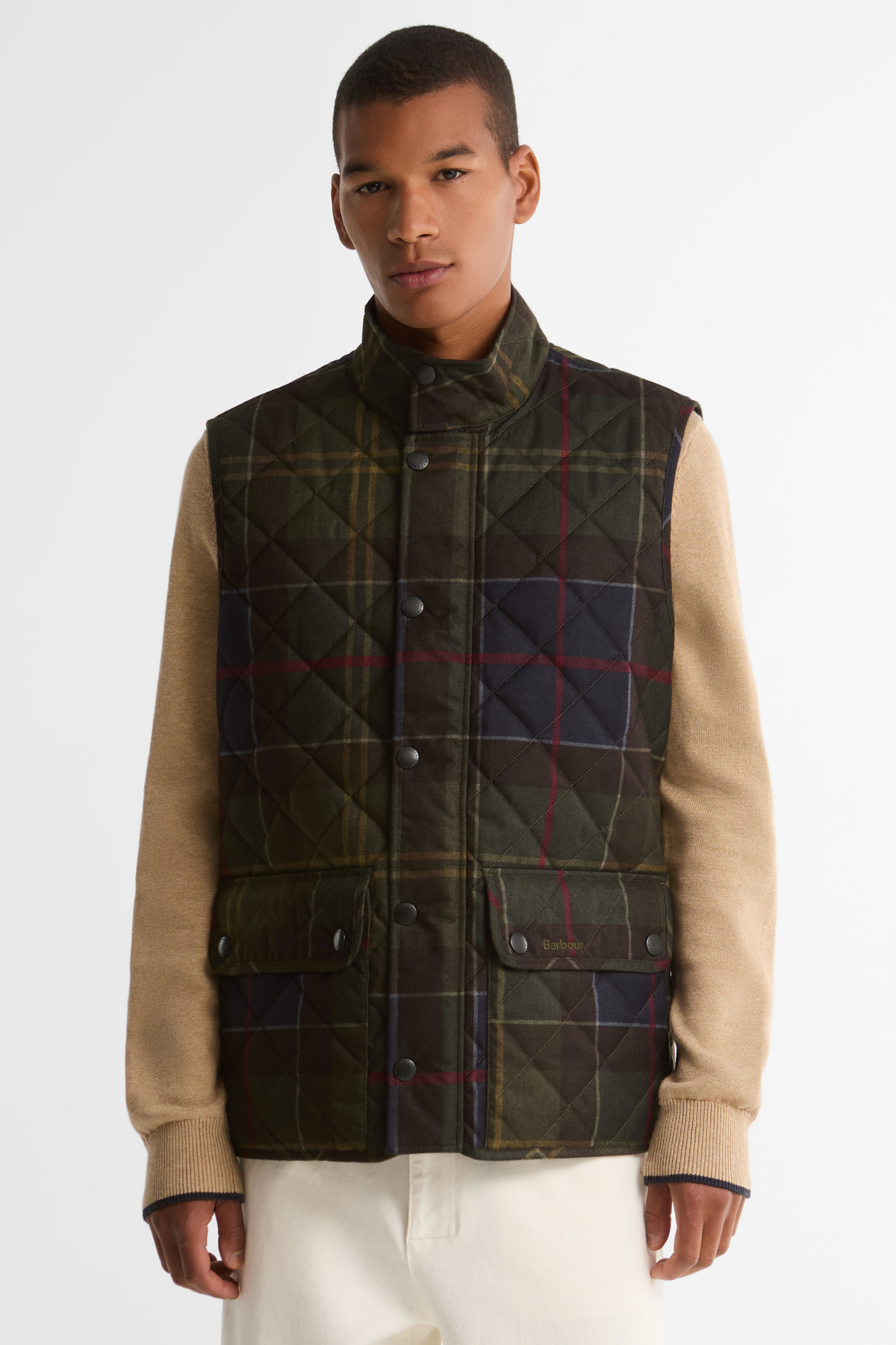 Barbour Icons Tartan Lowerdale Kapitone Yelek TN14 Classic Tartan