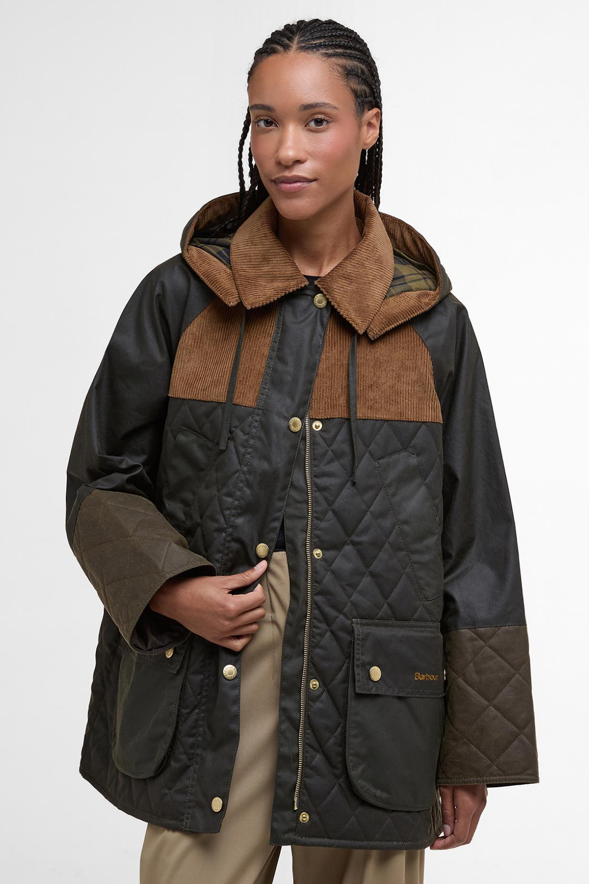 Barbour Imelda Yağlı Ceket OL99 Archive Olive-Beech-Ancient