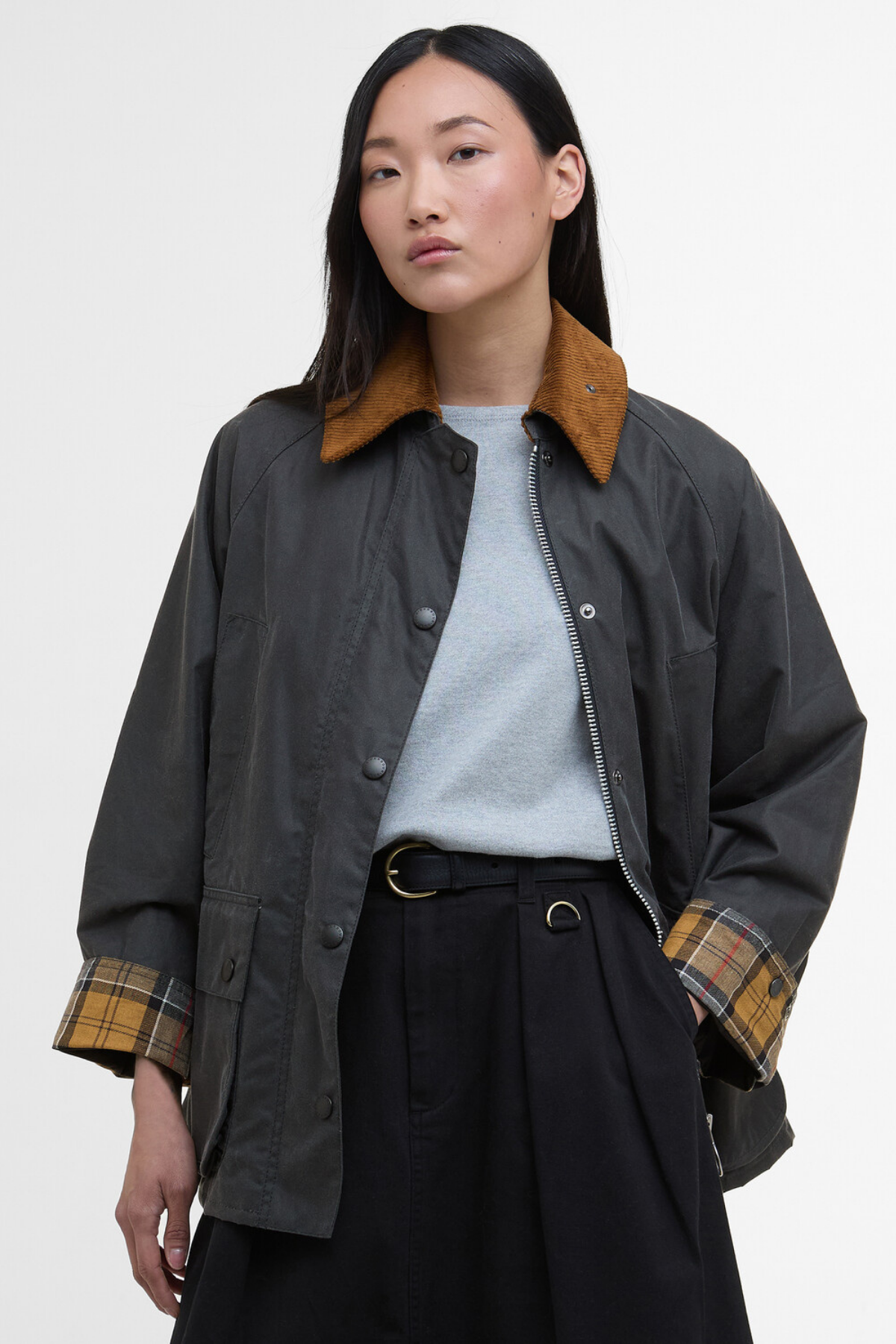 Barbour Kadın Bedale Yağlı Ceket GY51 Grey