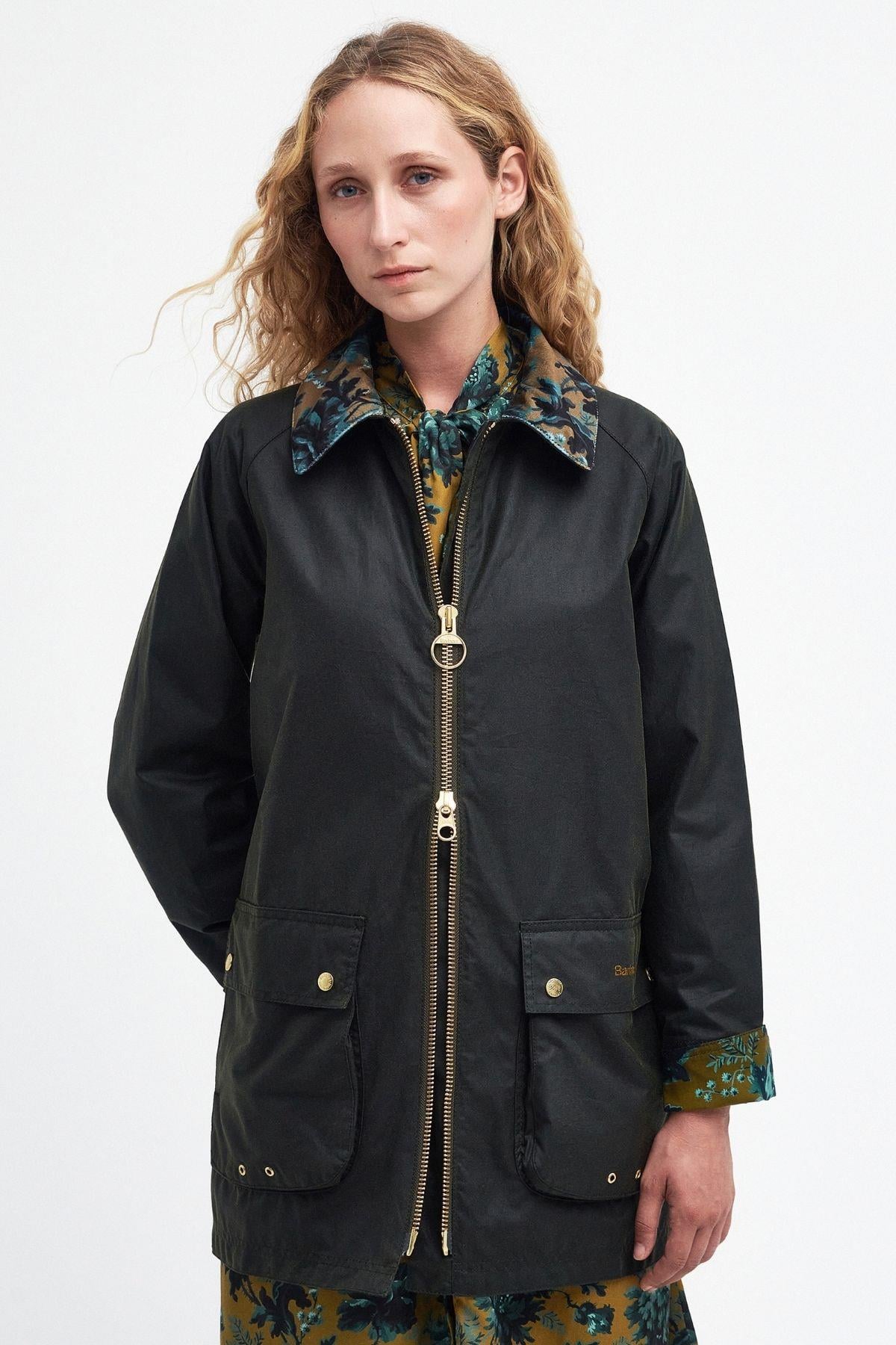 SOPH× Barbour Barbour x House of Hackney Dalston Yağlı Ceket OL52 Fern-Opia