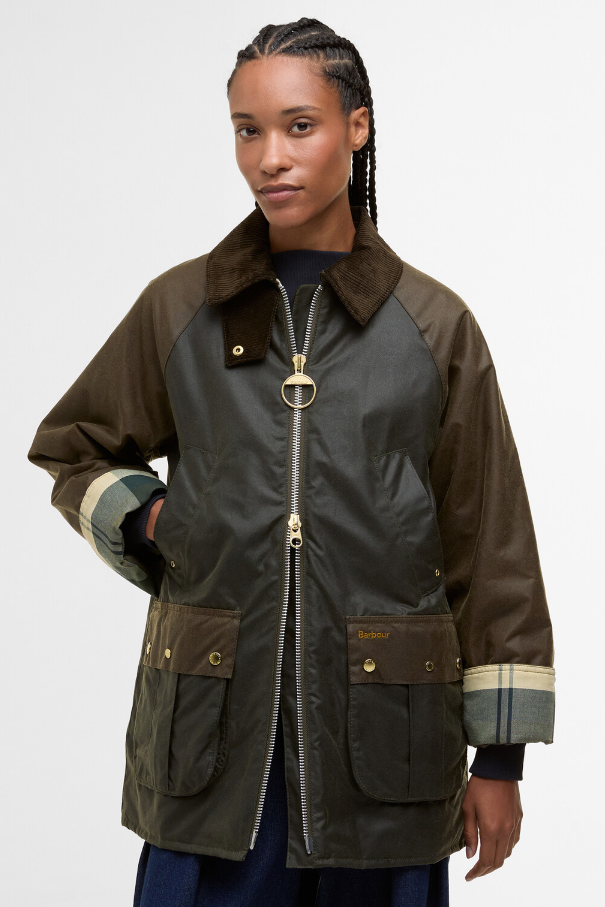 Barbour Kettlewell Yağlı Ceket OL99 Archive Olive-Beech-Ancient