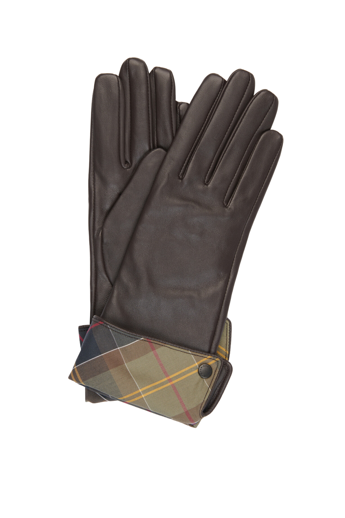 Barbour Lady Jane Leather Eldiven BR11 Choc With