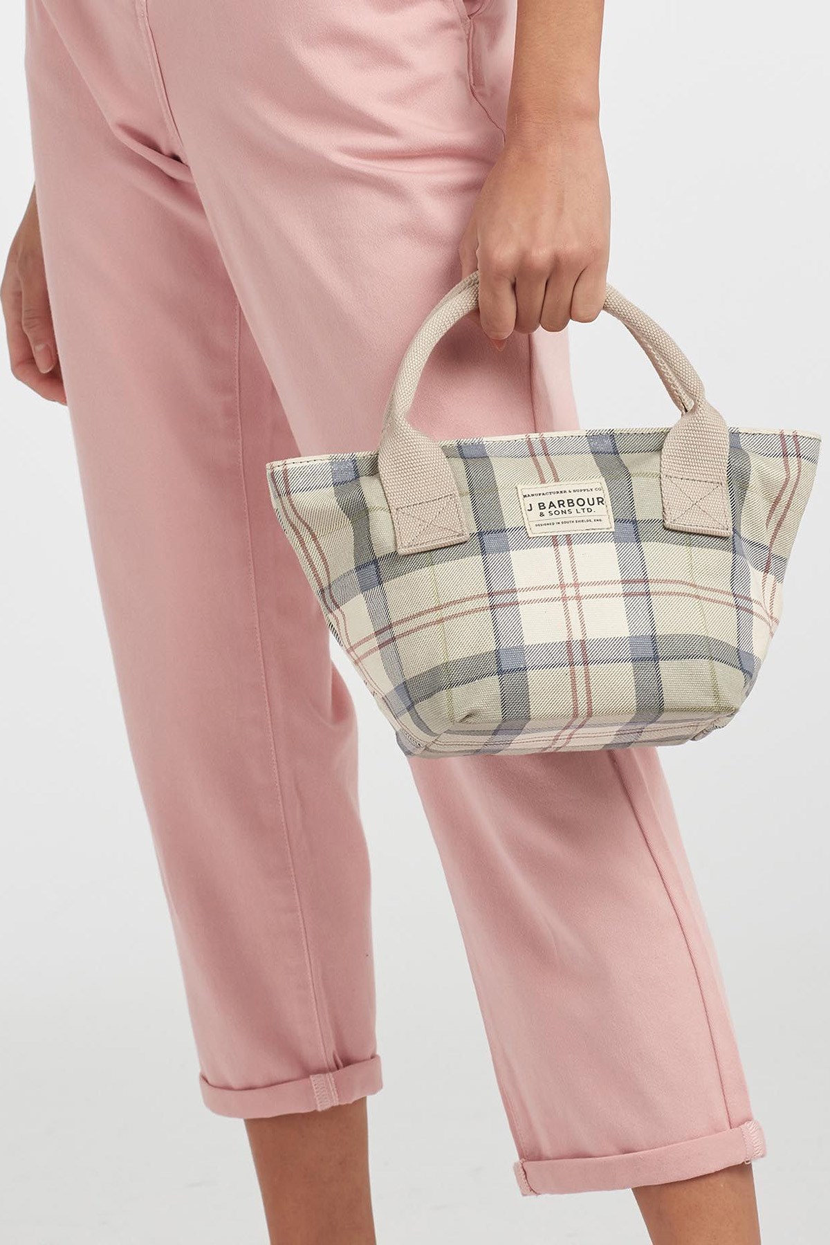 Barbour Leathen Mini El Çantası CR71 Mist Tartan