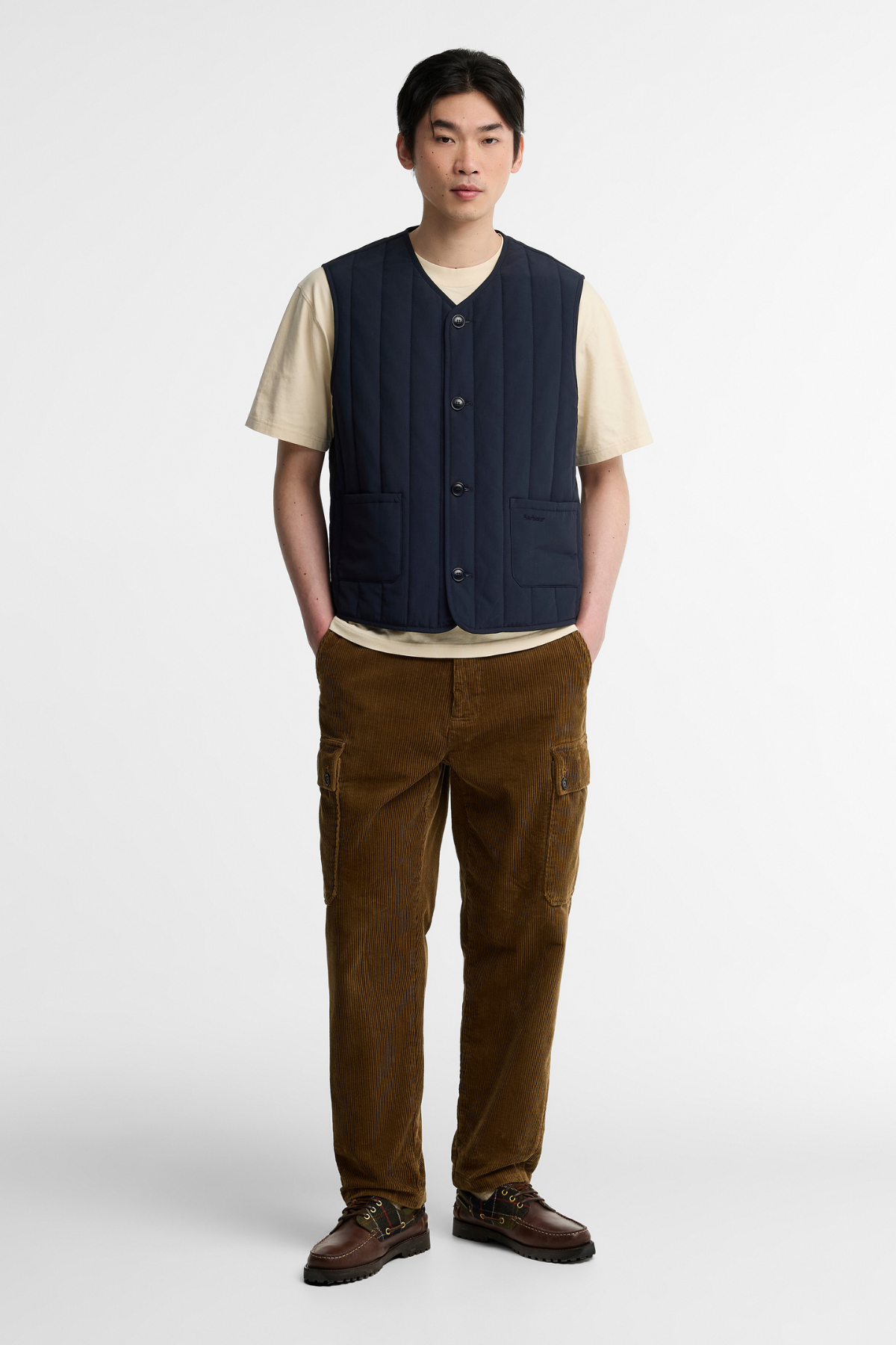 Barbour Leonard Cord Kargo Pantolon BR91 Sepia